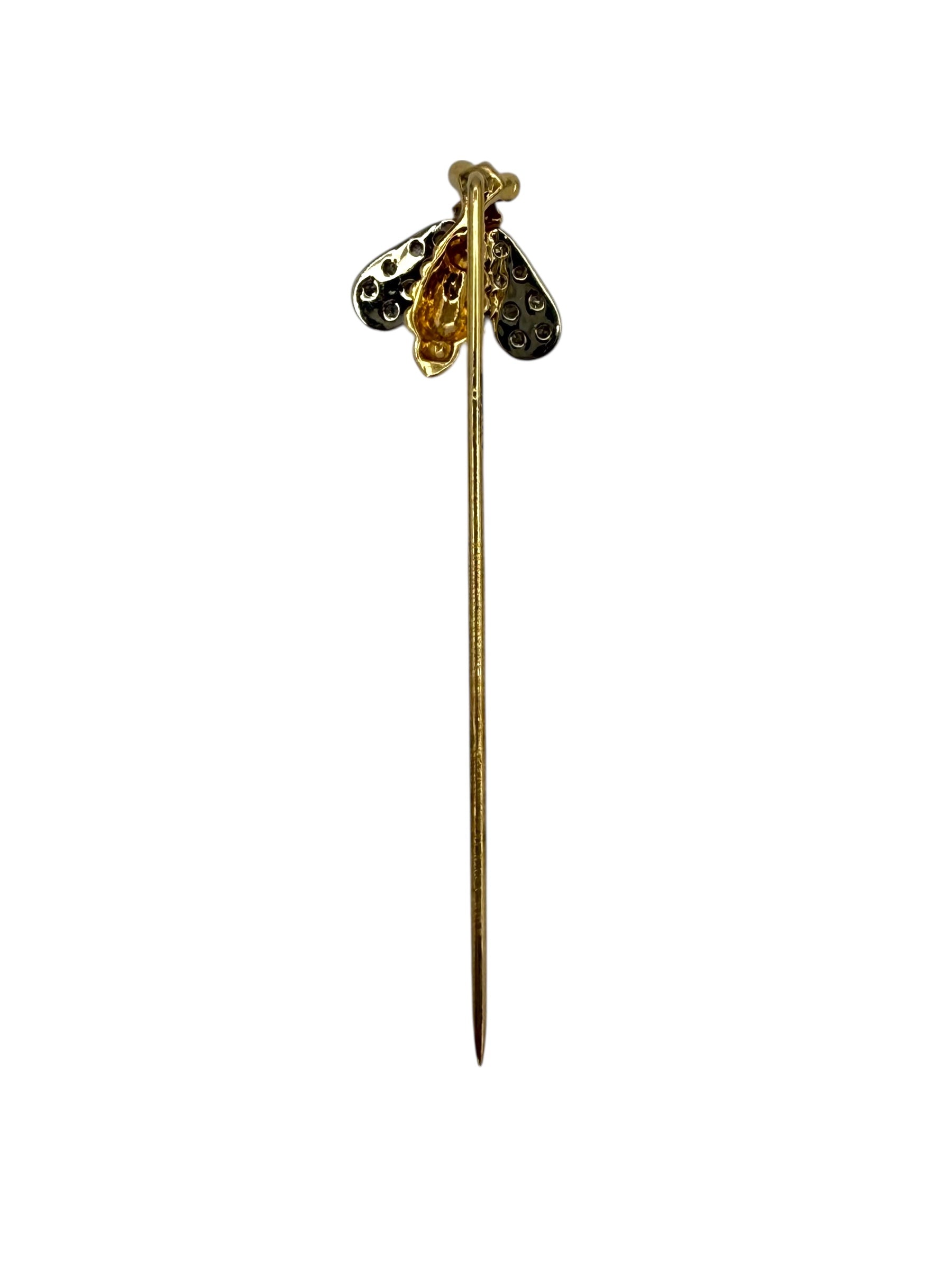 14k Diamond Bee Stick Pin