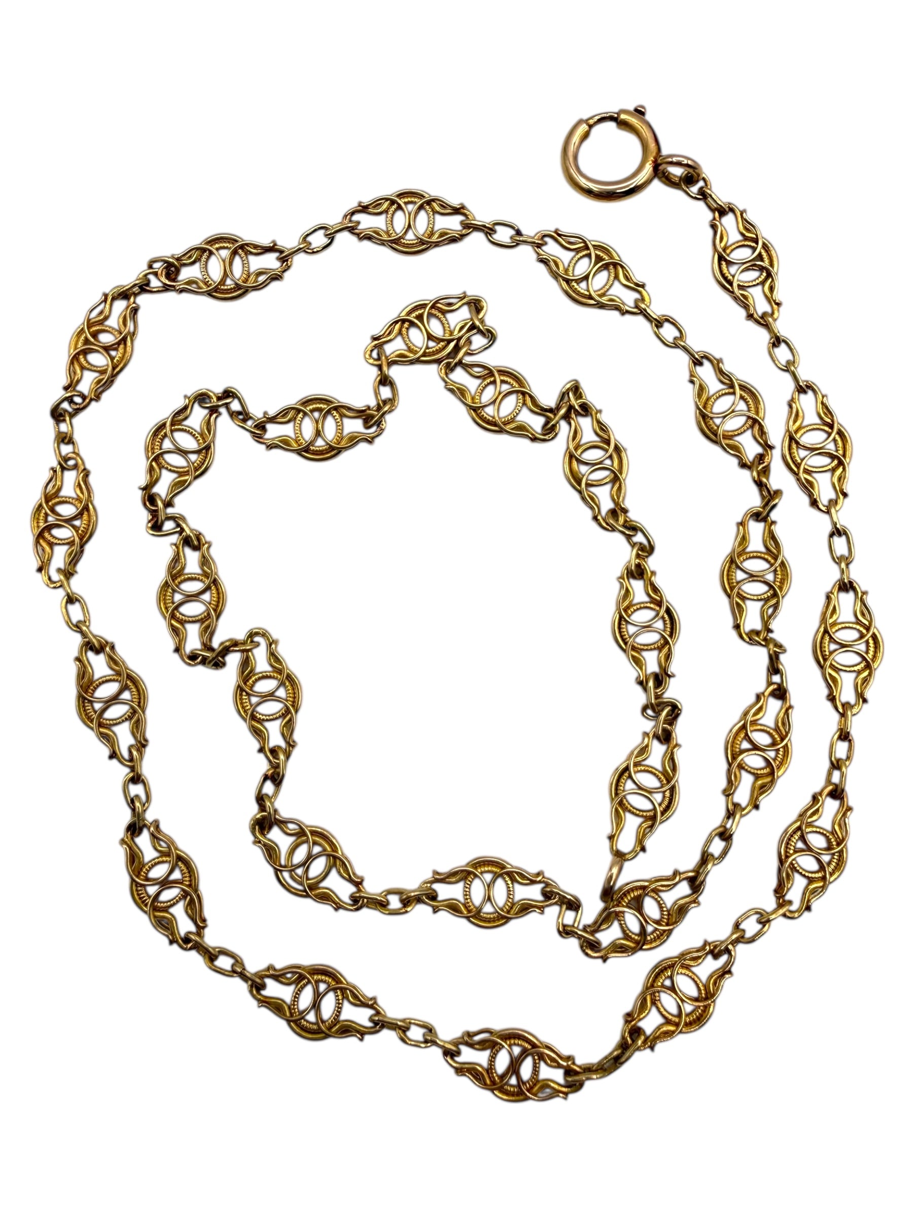 18k Early 1900s Handmade Chain
