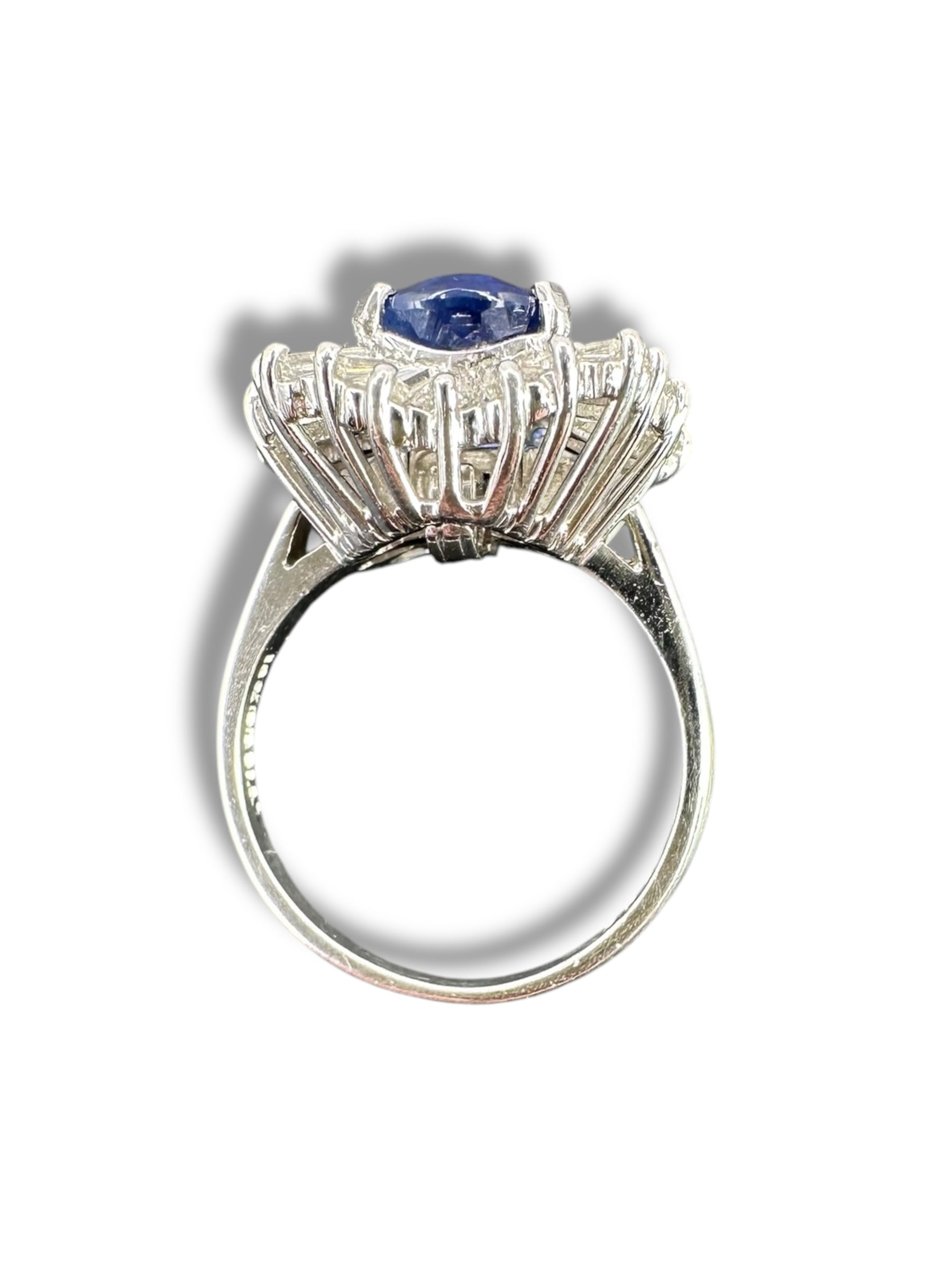 Platinum Sapphire Diamond Ringdant
