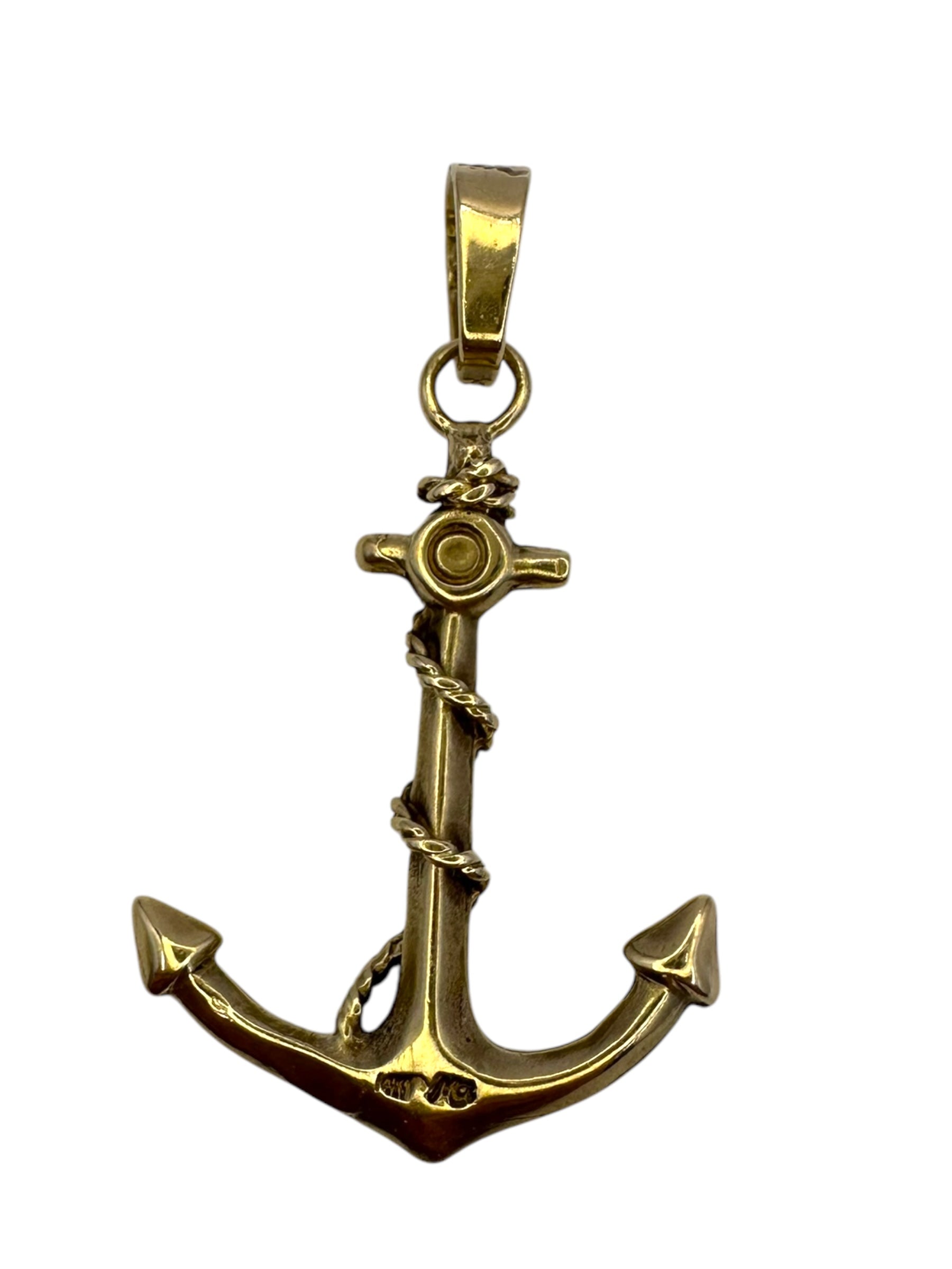 14k Anchor Pendant