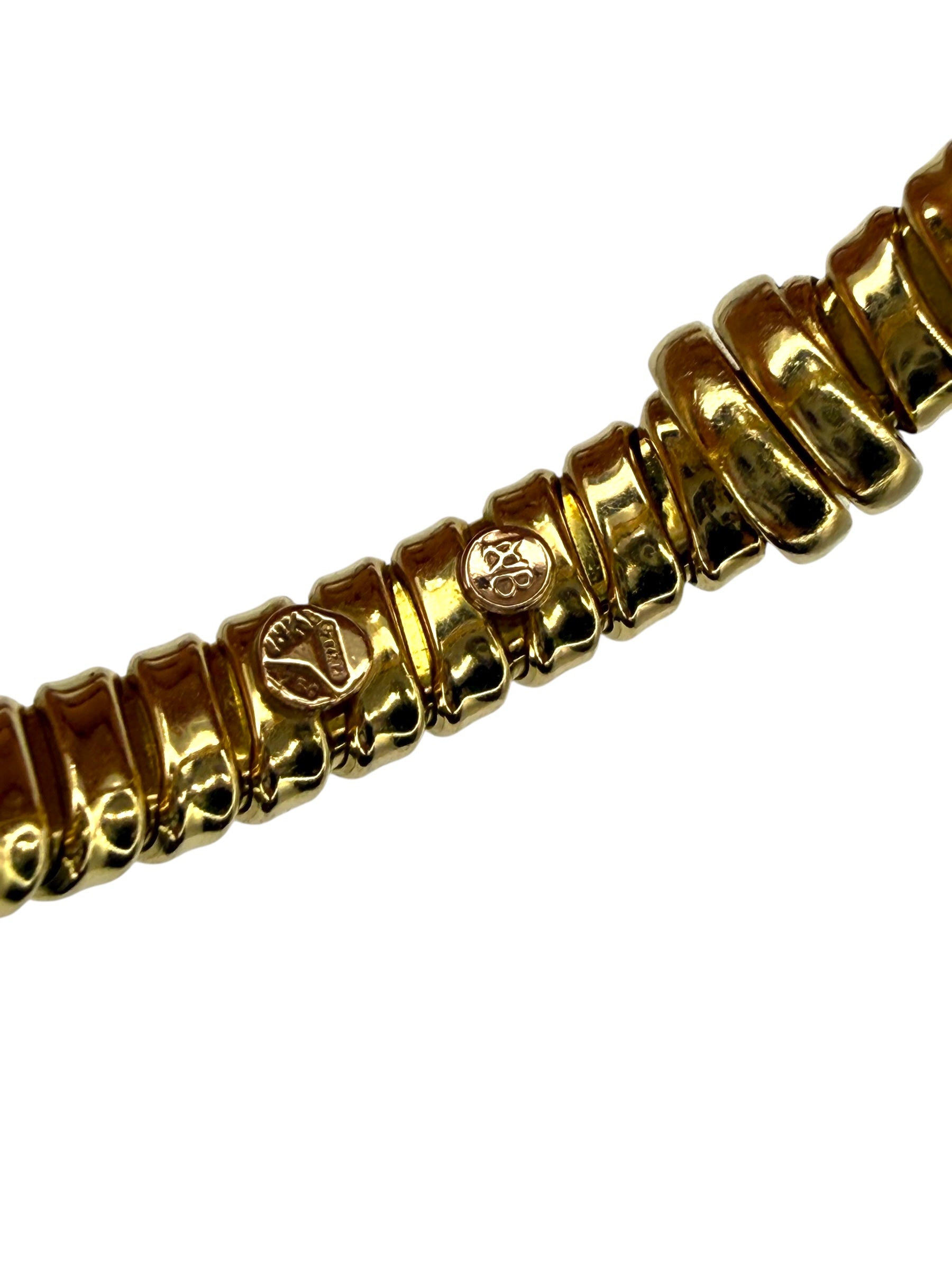 18k Swirly Tubogas Bracelet