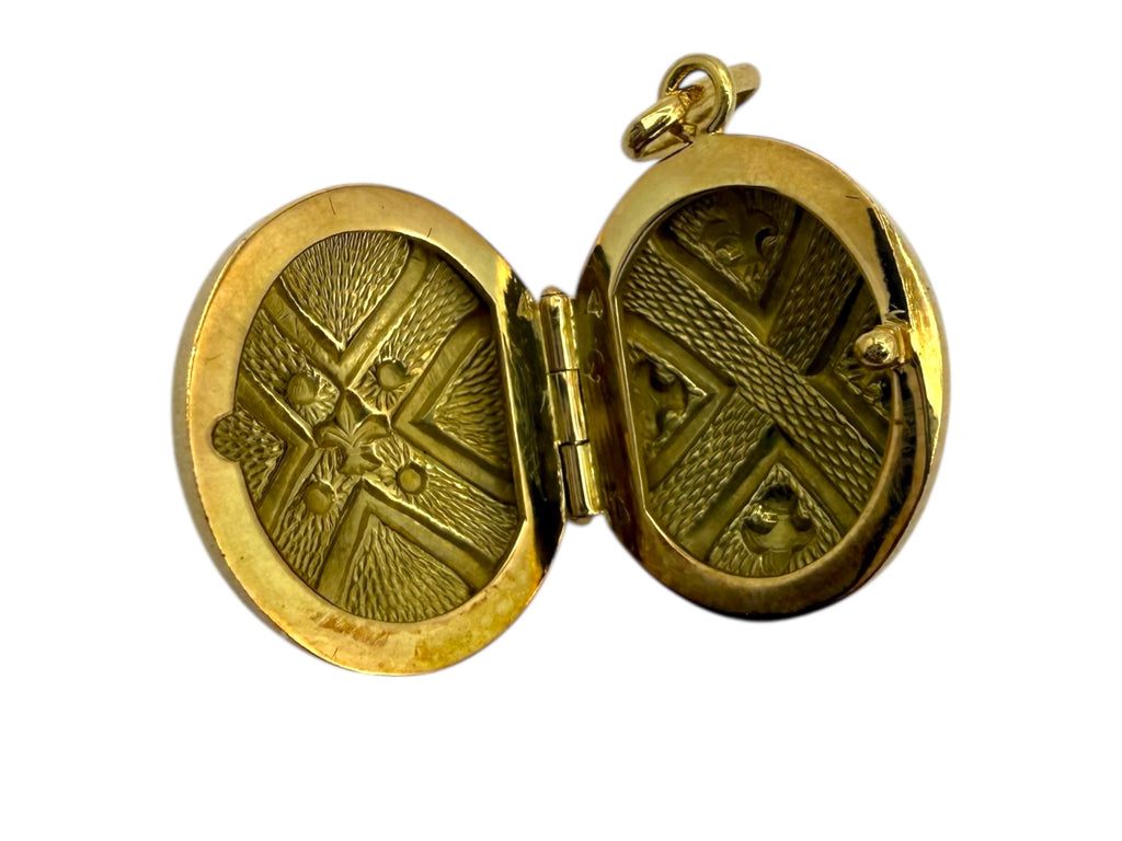 18k Enamel Locket