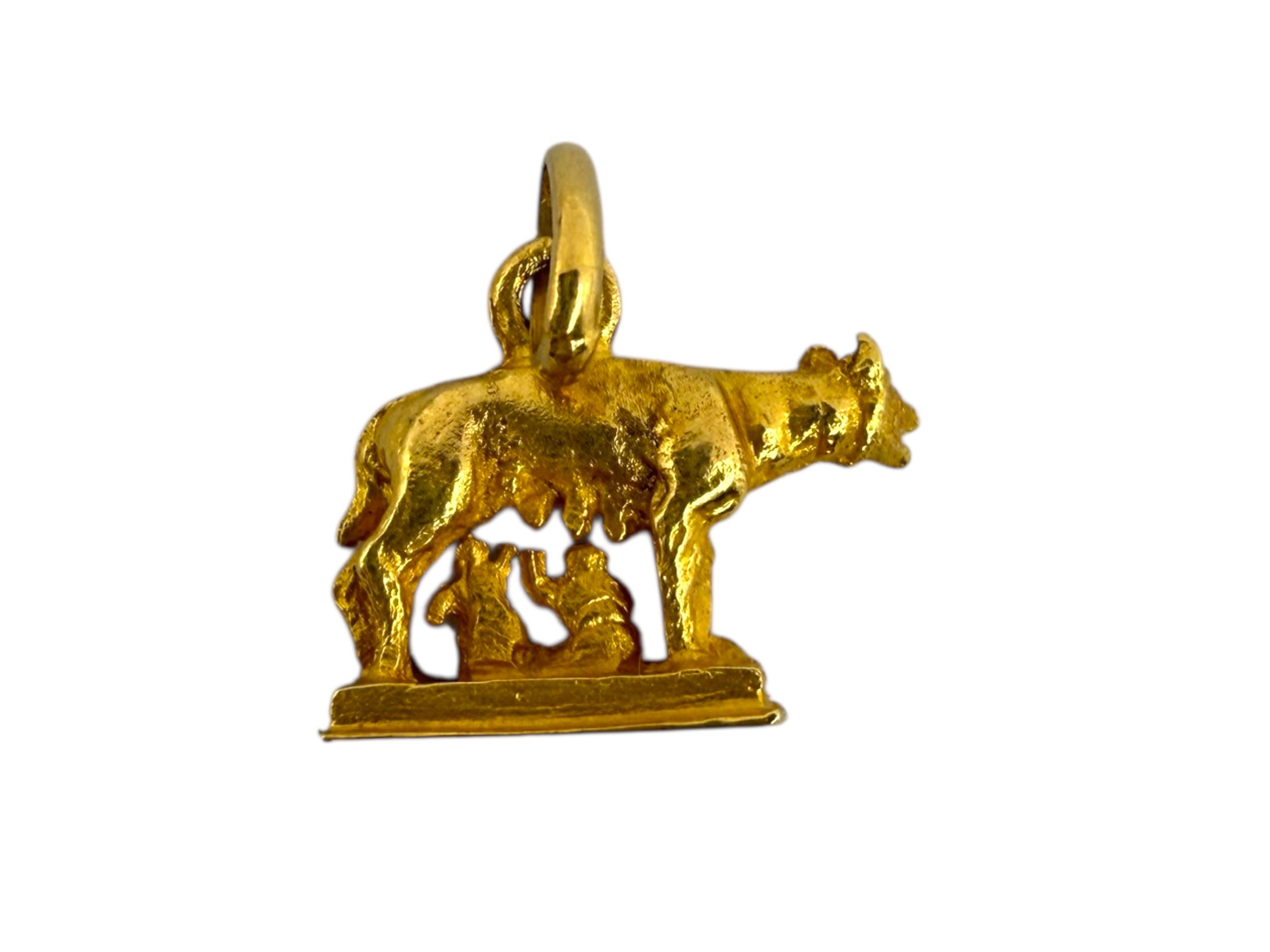 18k Romulus and Remus Charm