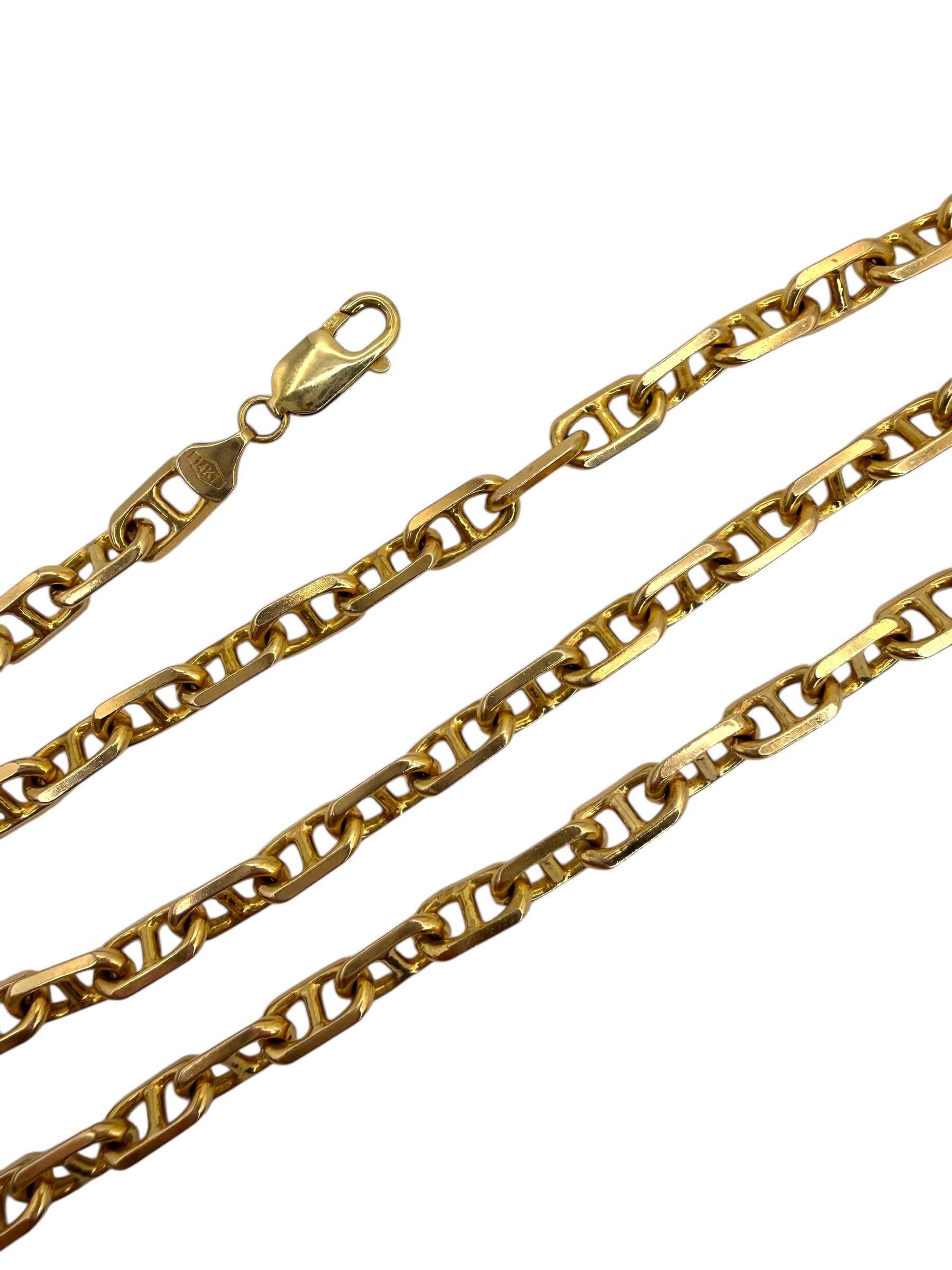 14k Chunky Anchor Link Chain Necklace
