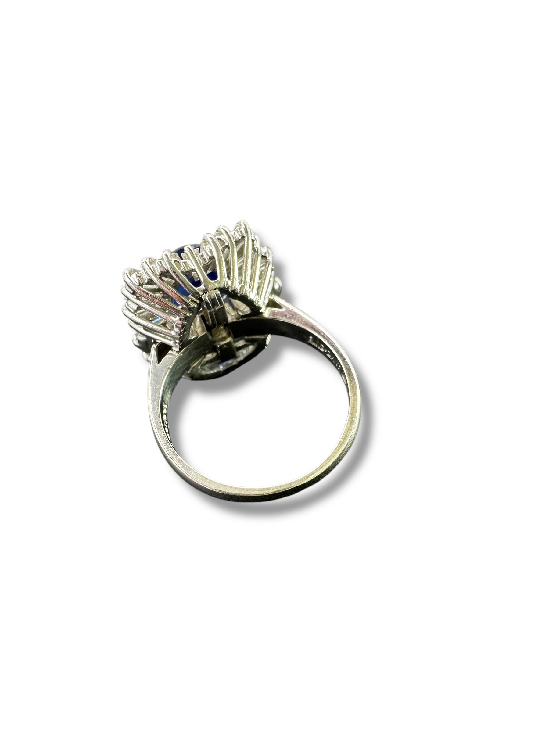 Platinum Sapphire Diamond Ringdant