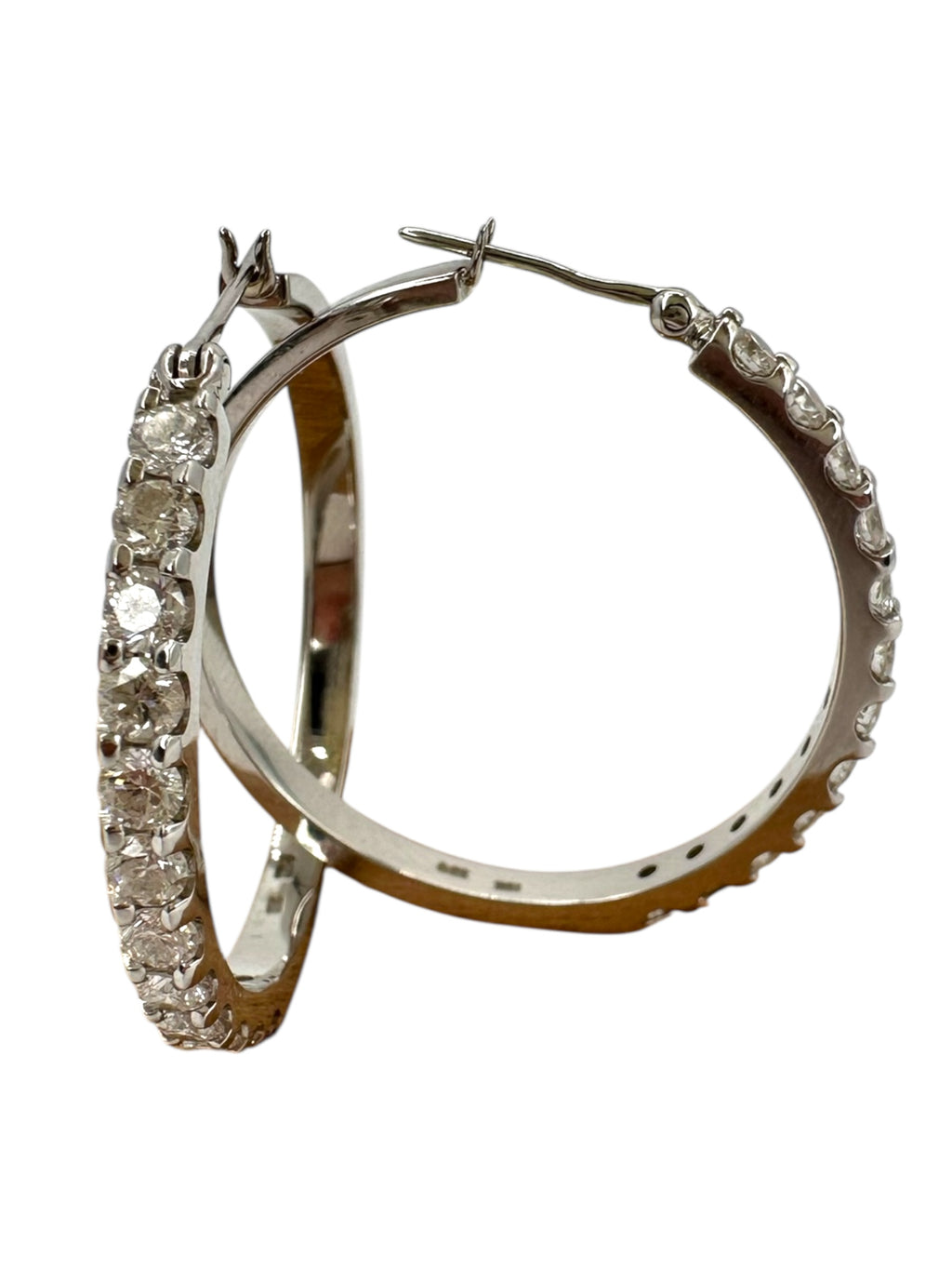 18k Diamond Hoop Earrings