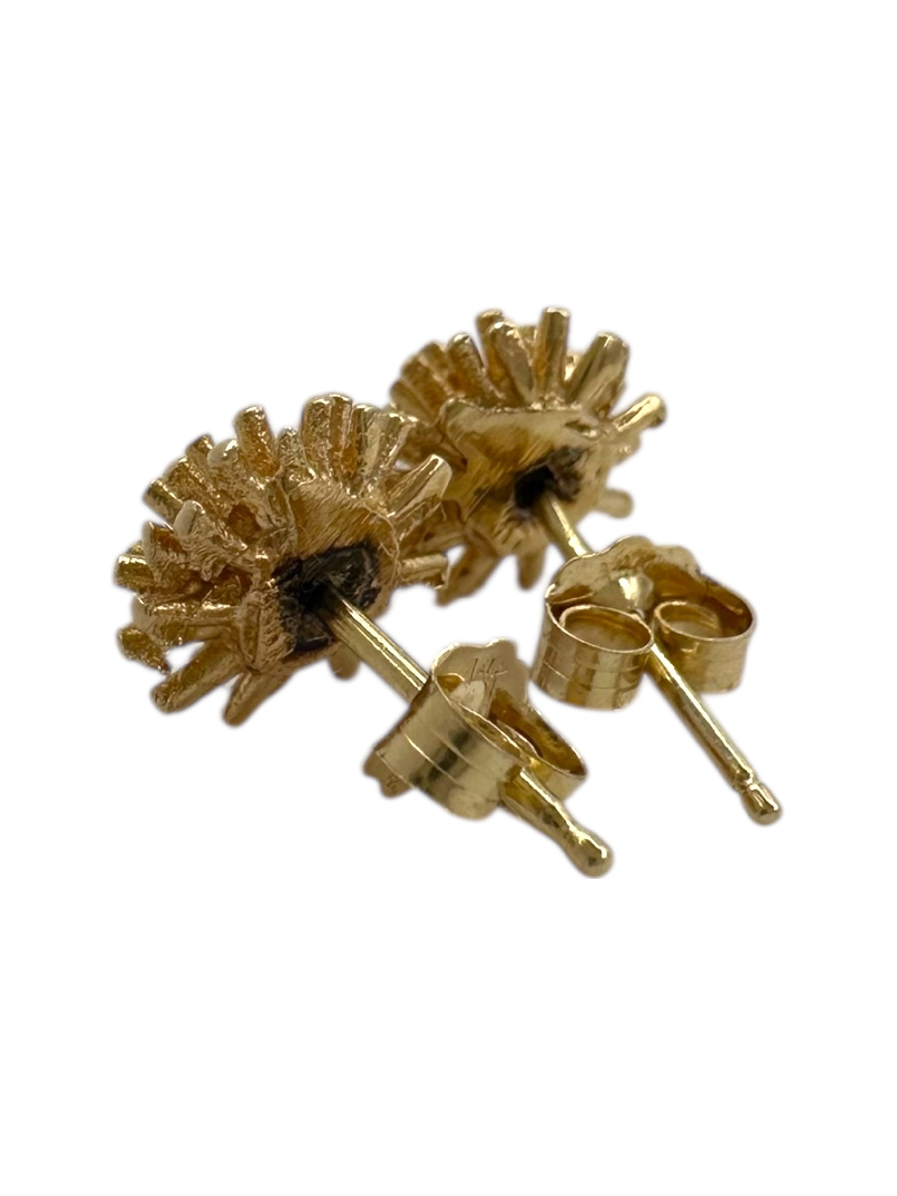 14k Diamond Dandelion Earrings