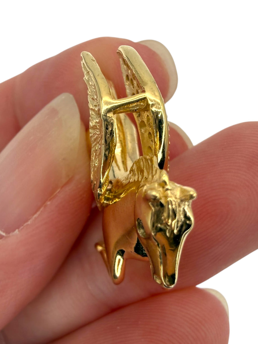 14k Diamond Pegasus Pendant