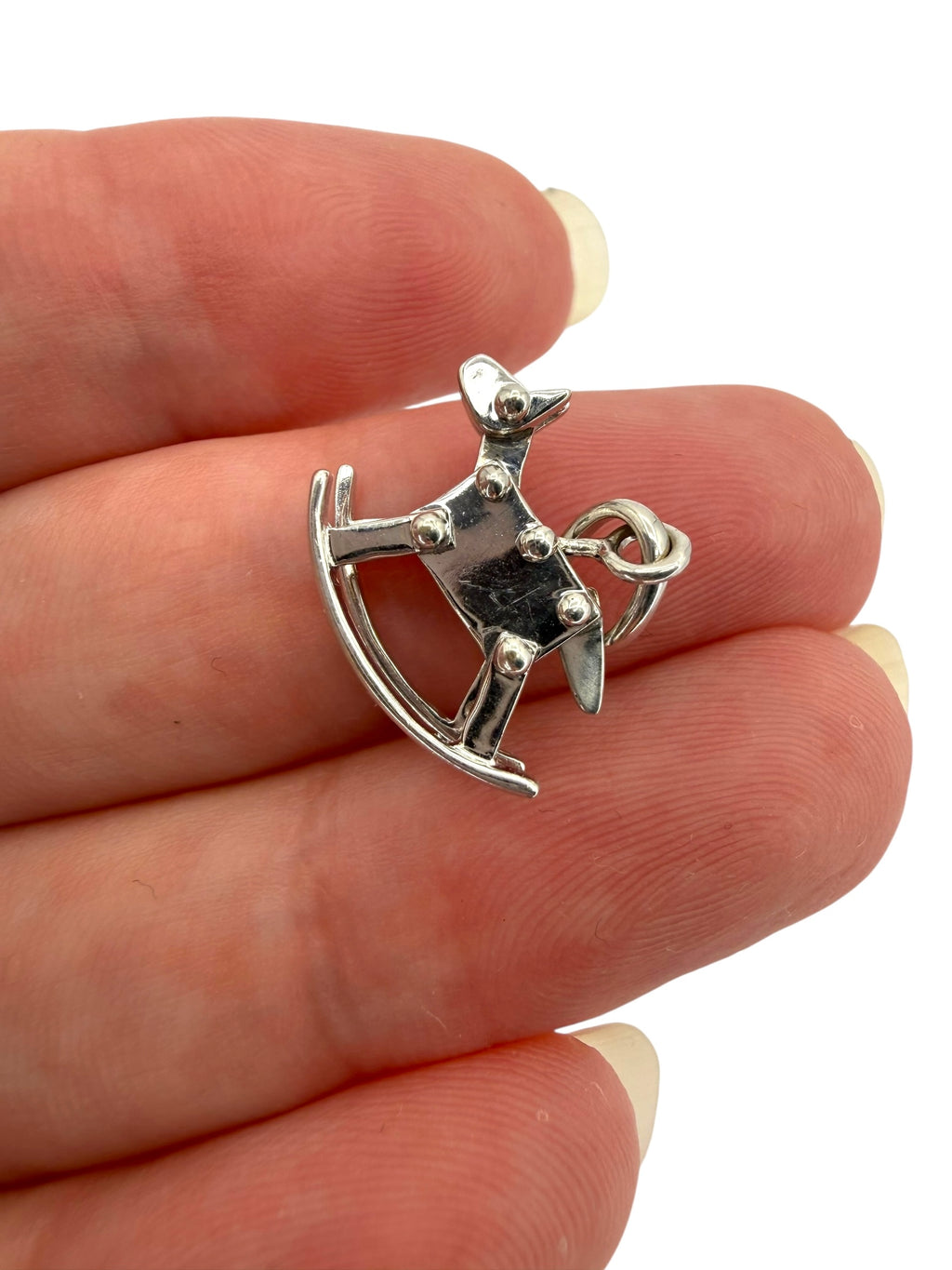 18k Diamond Rocking Horse Charm
