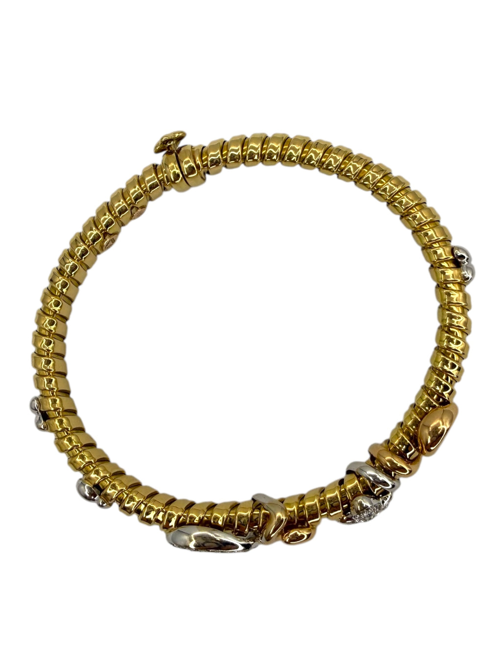 18k Swirly Tubogas Bracelet