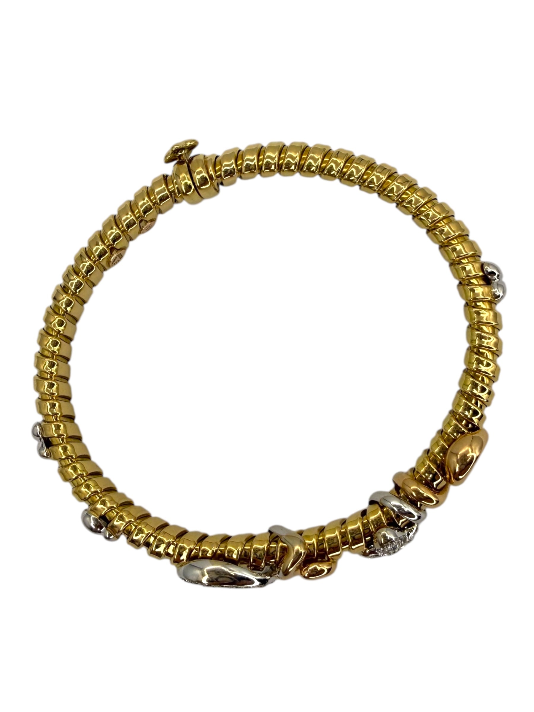18k Swirly Tubogas Bracelet