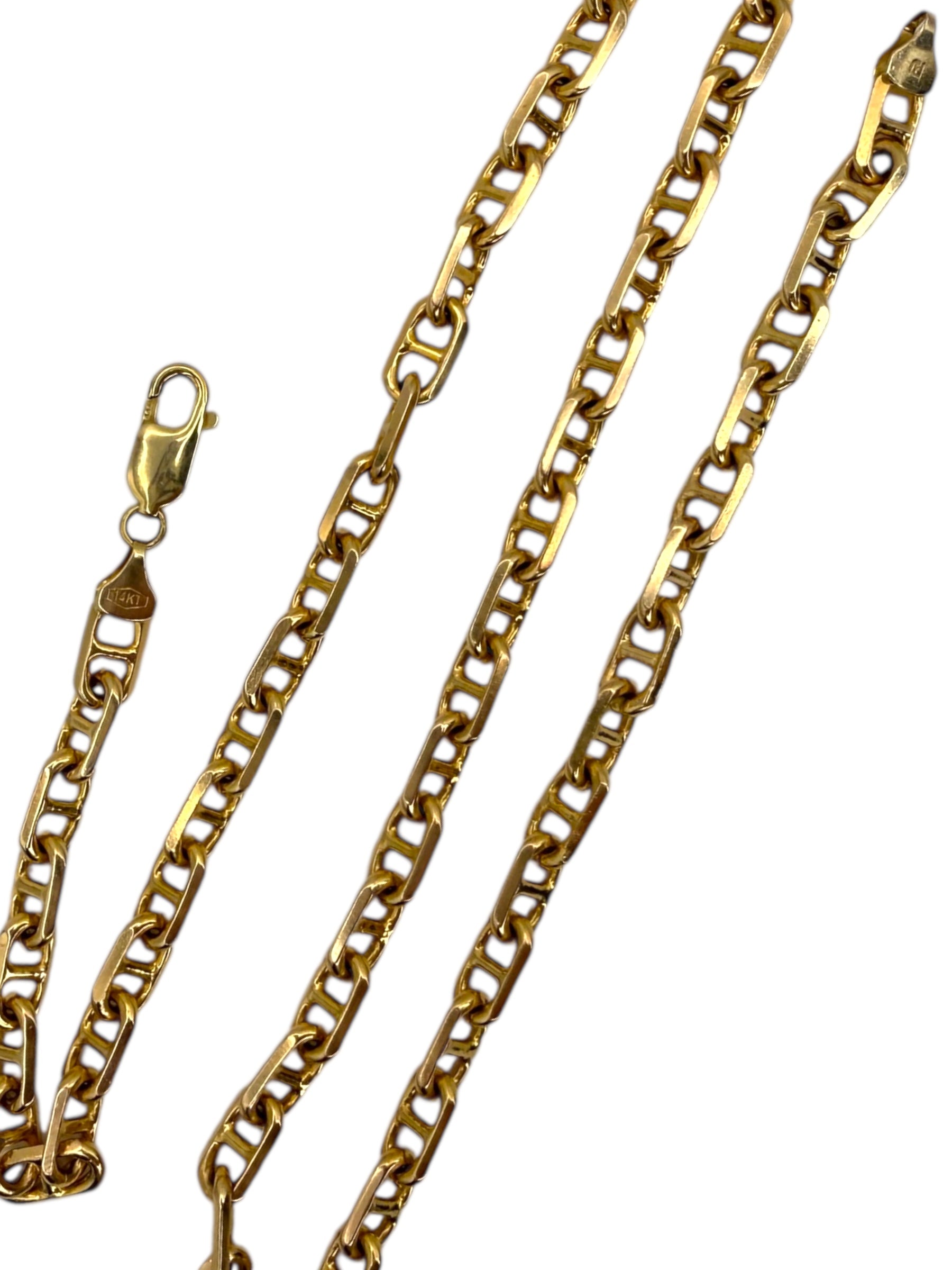 14k Chunky Anchor Link Chain Necklace