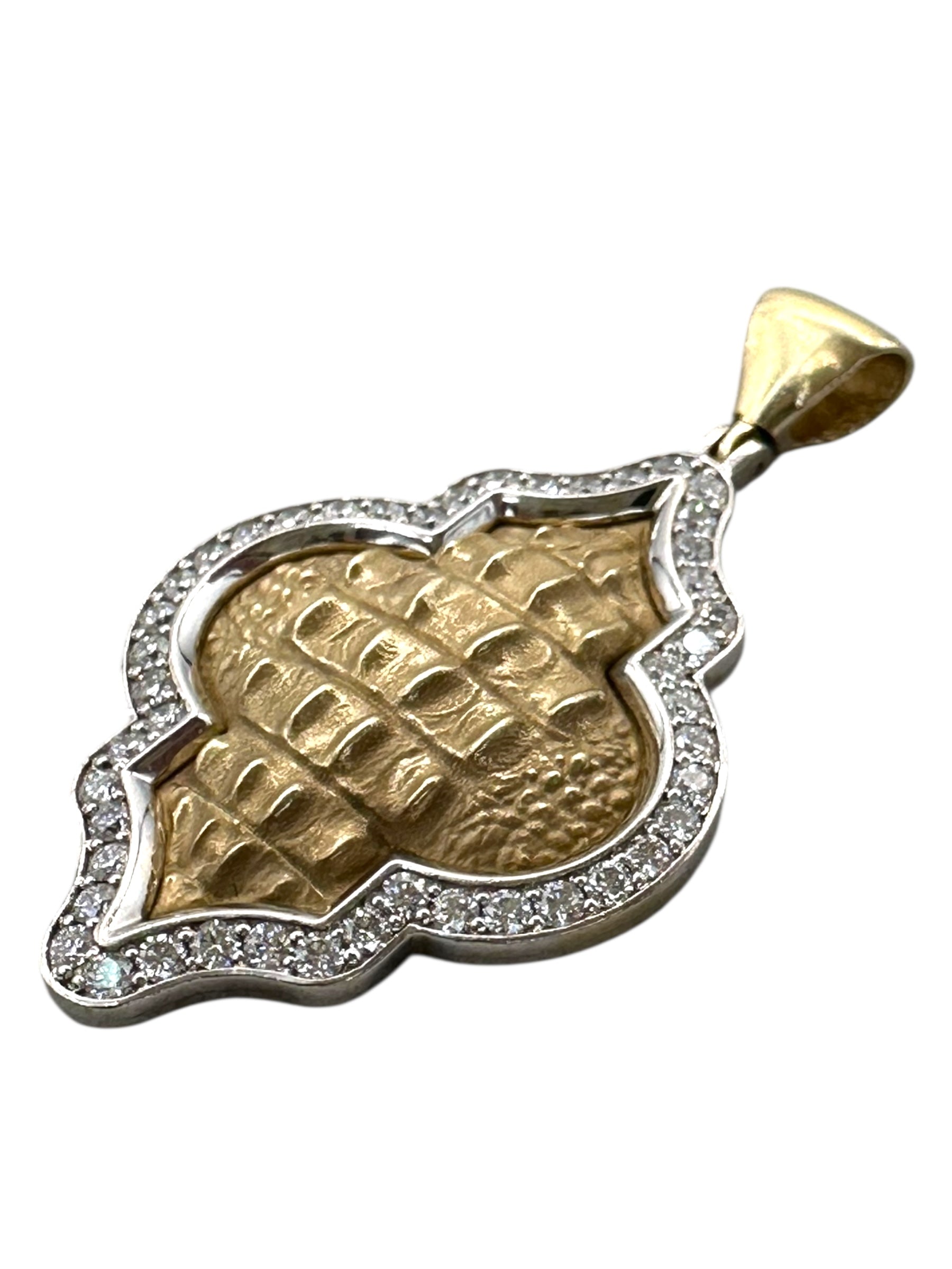 14k Diamond Gator Marrakesh Pendant by Everett Wiethorn