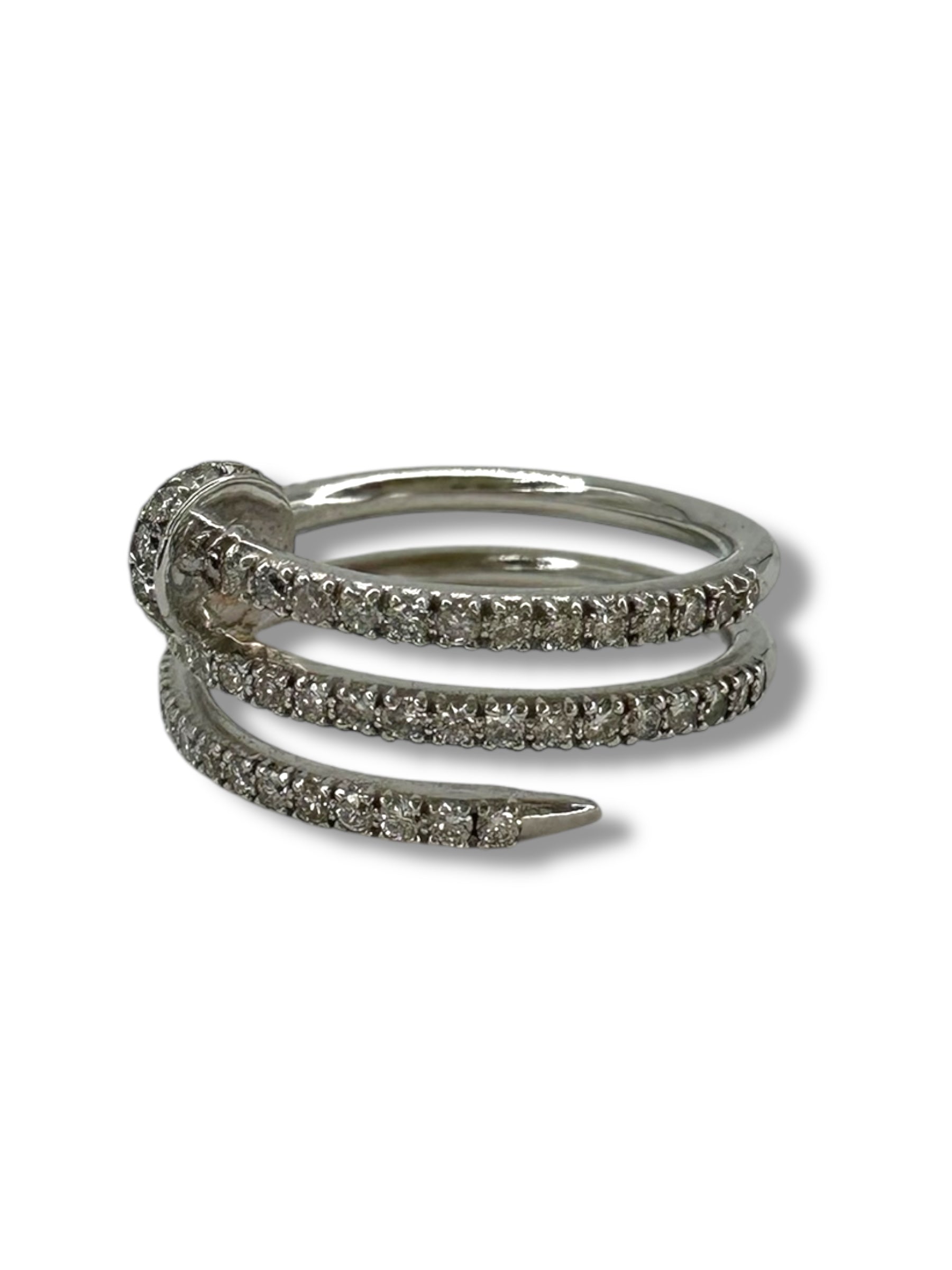 18k Diamond Nail Wrap Ring