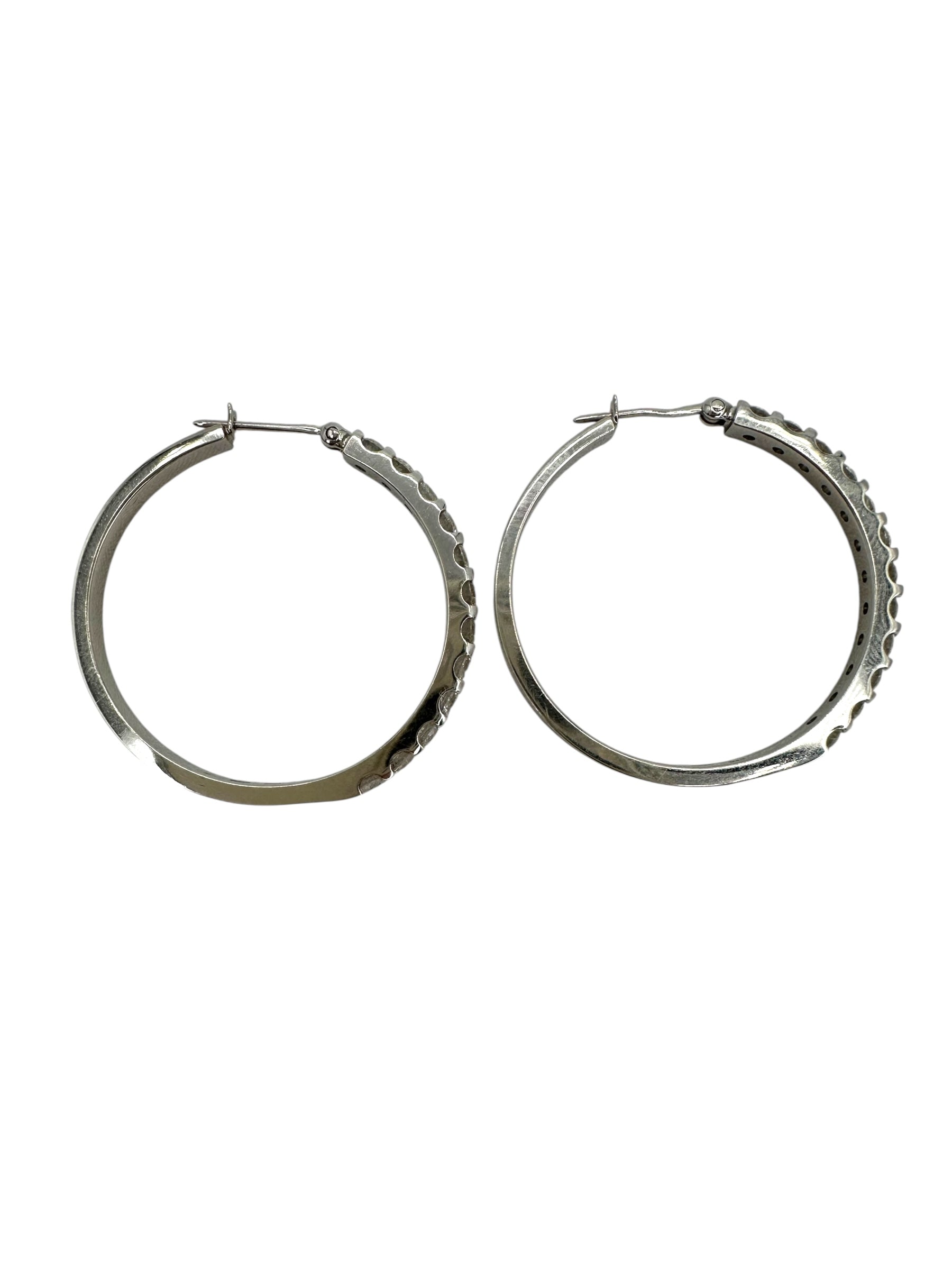 18k Diamond Hoop Earrings