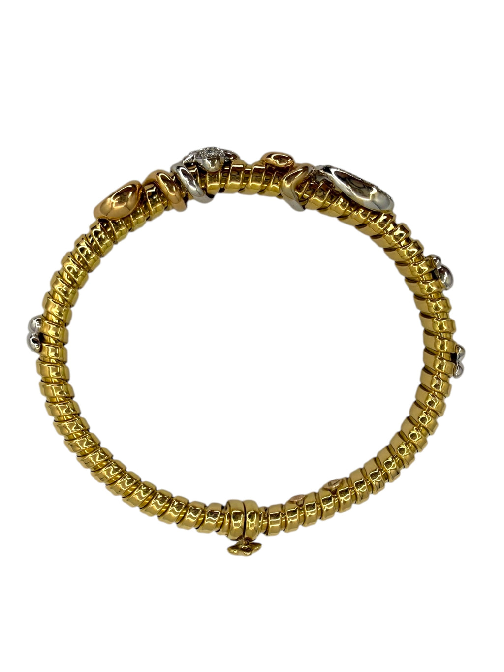 18k Swirly Tubogas Bracelet