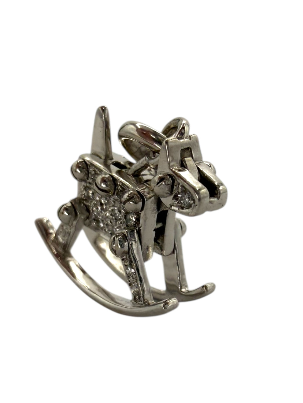 18k Diamond Rocking Horse Charm