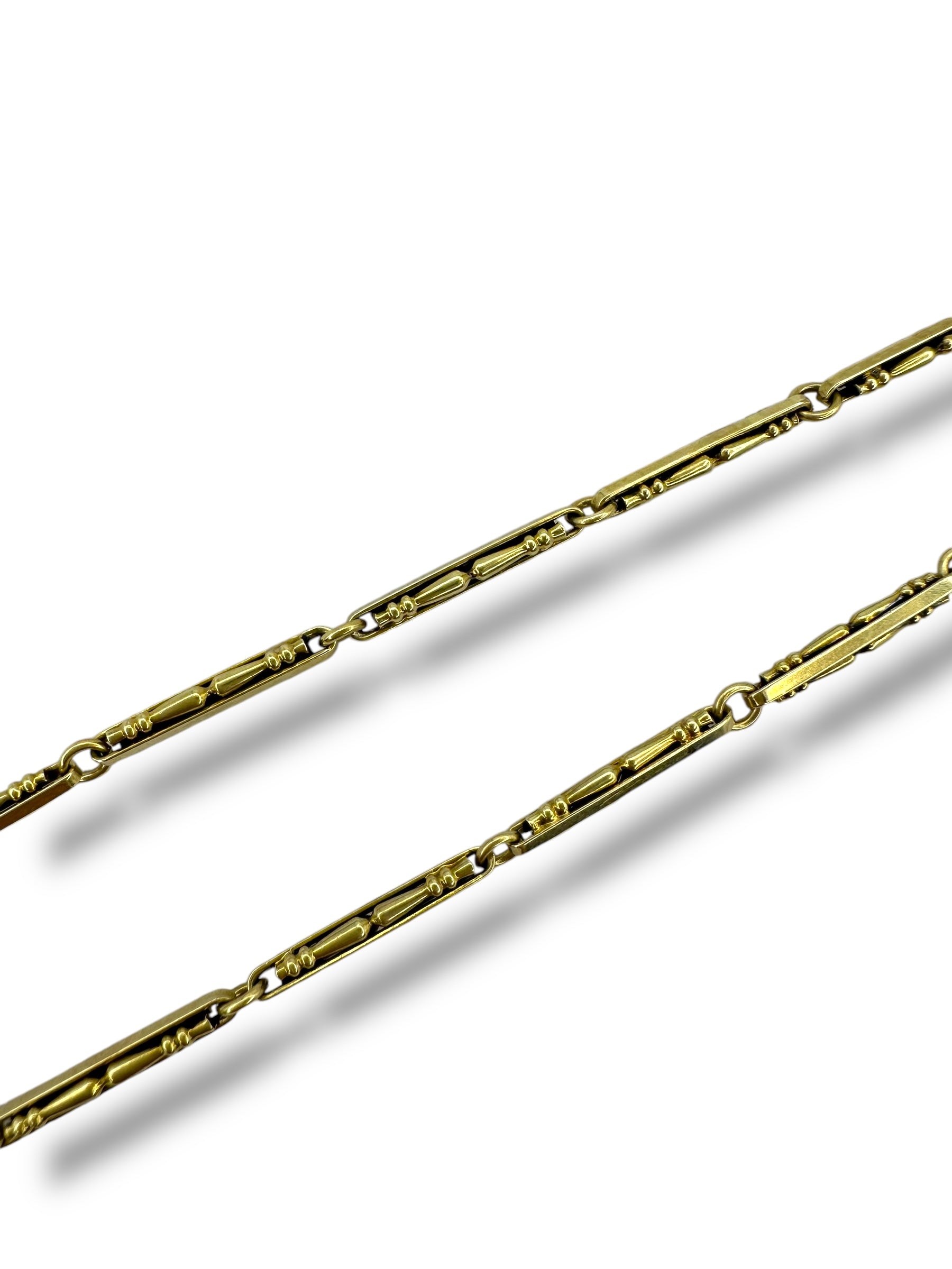 14k Chair Leg Link Watch Chain