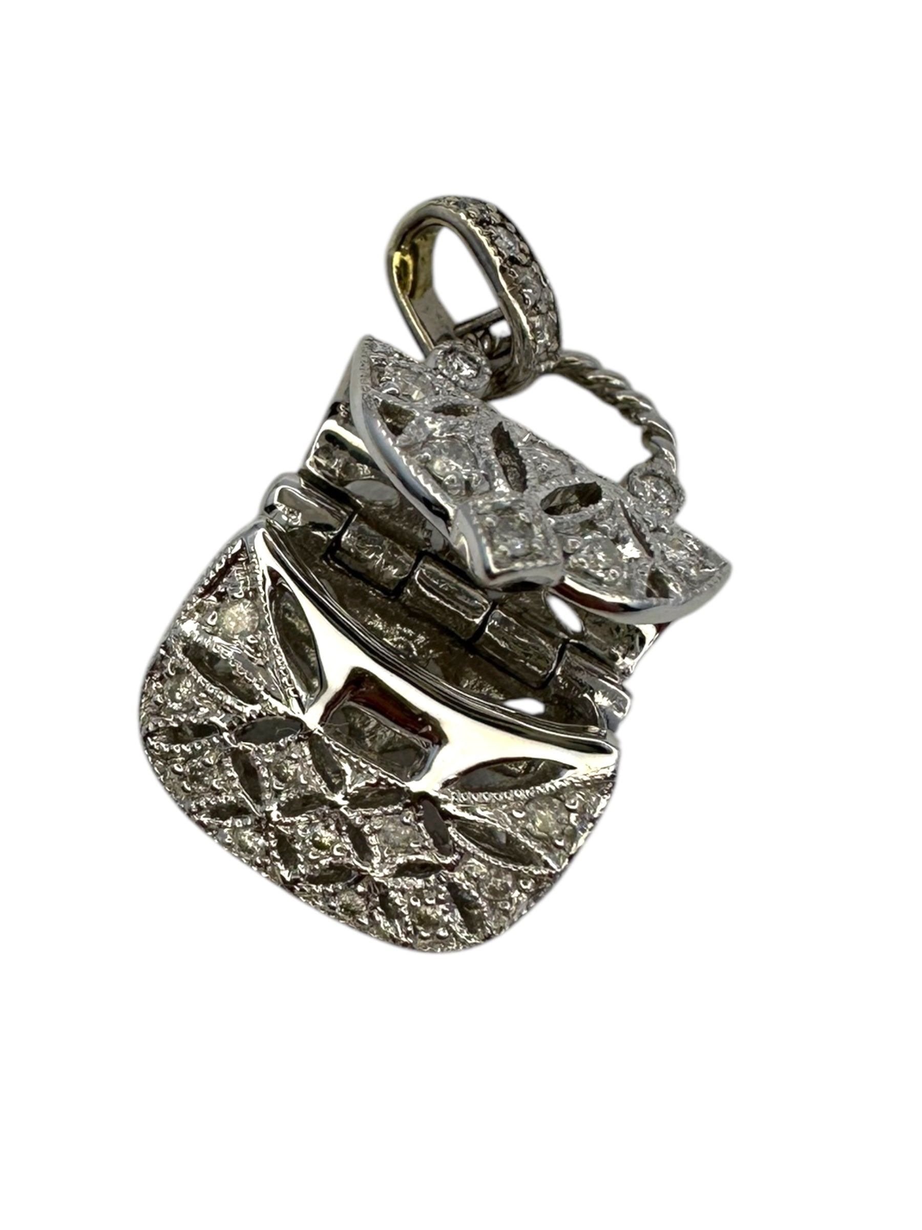 14k Diamond Purse Charm