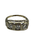 14k Diamond Art Deco Style Ring
