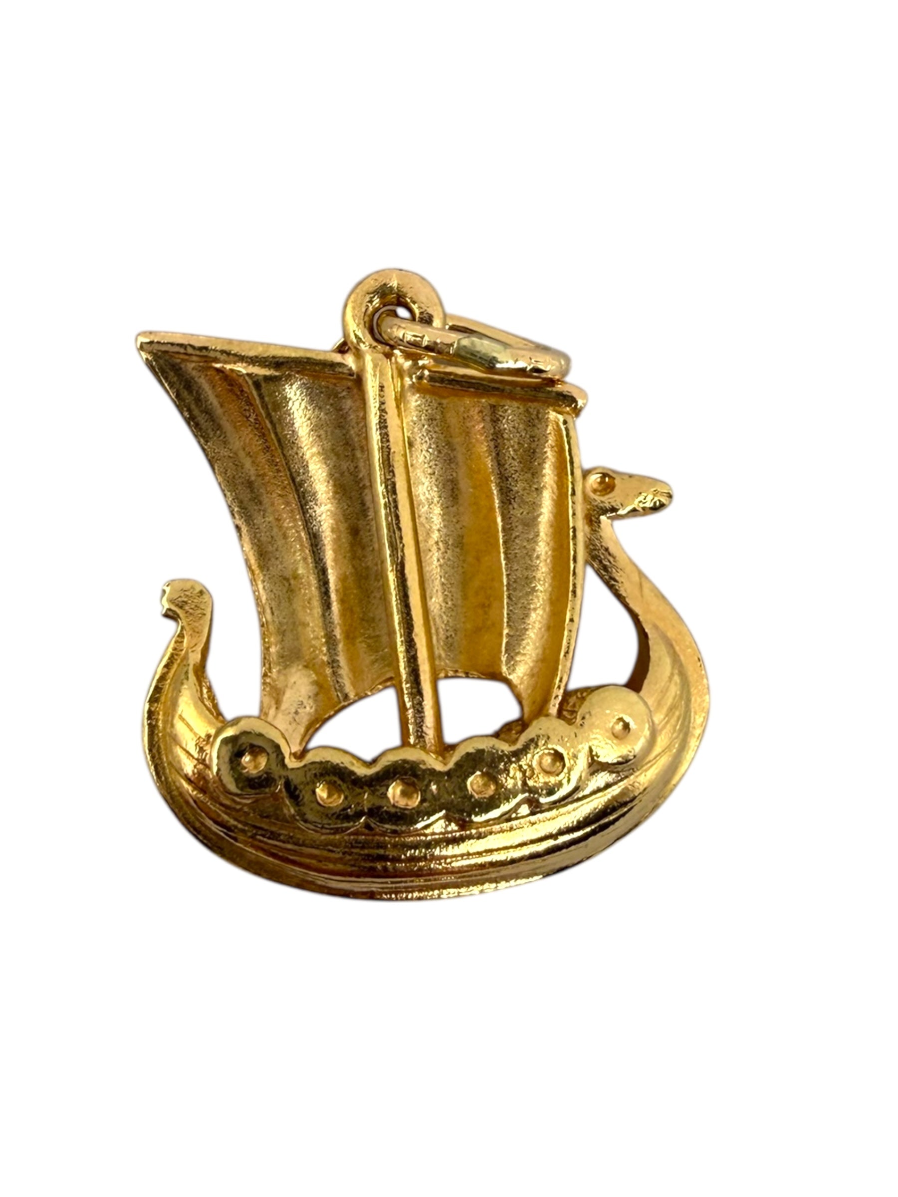 14k Viking Ship Charm