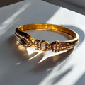 18k Sapphire Diamond Bangle Bracelet