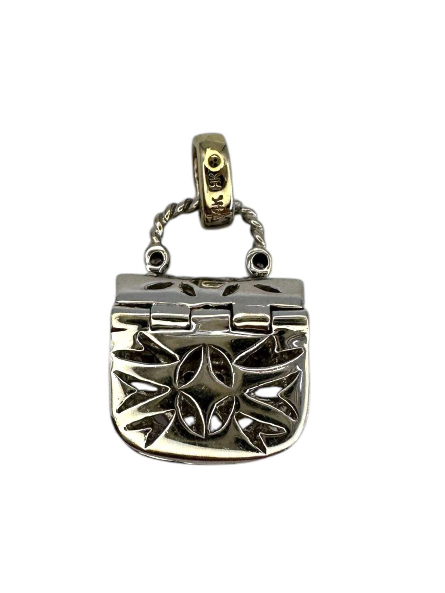 14k Diamond Purse Charm