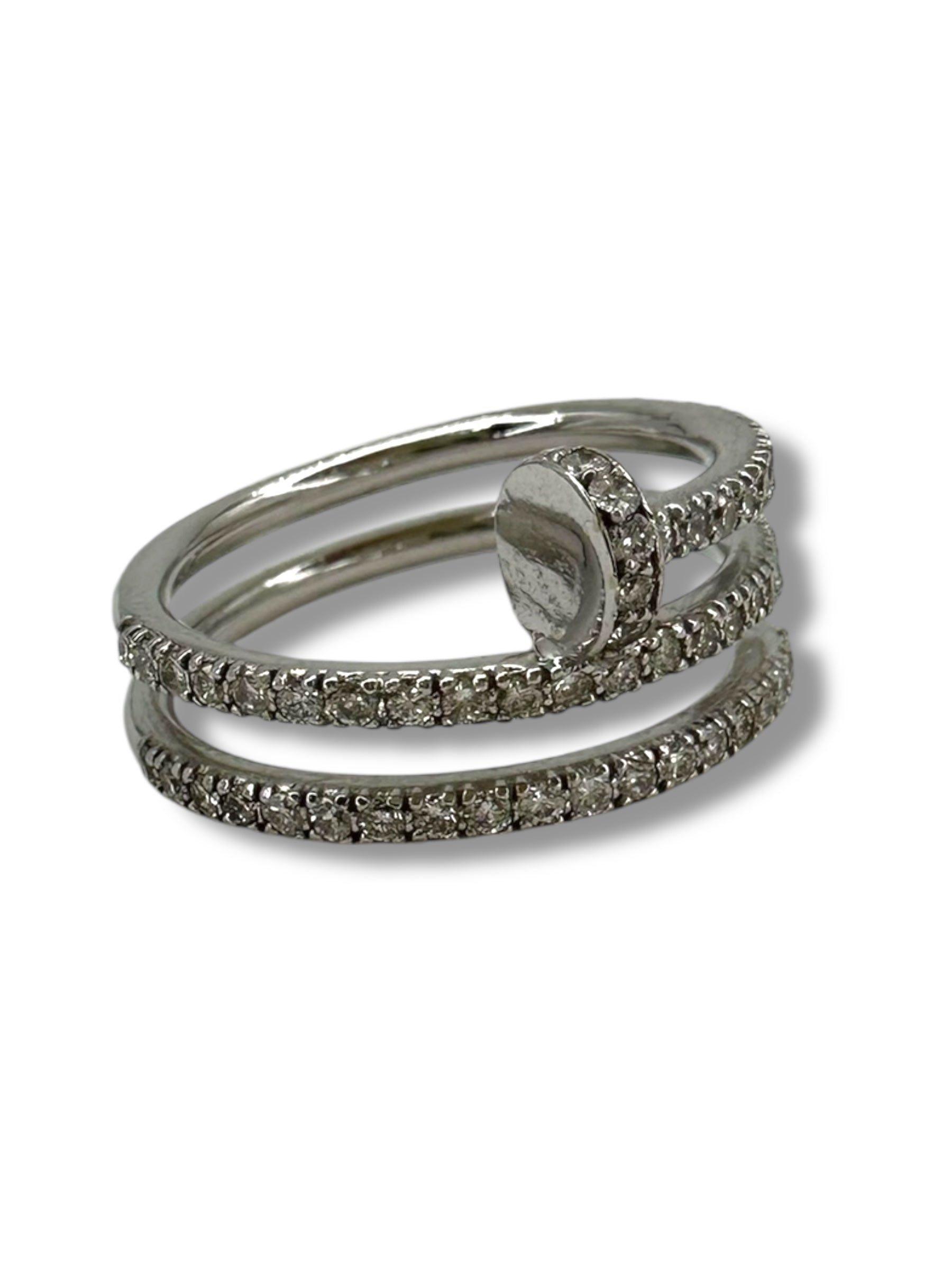 18k Diamond Nail Wrap Ring