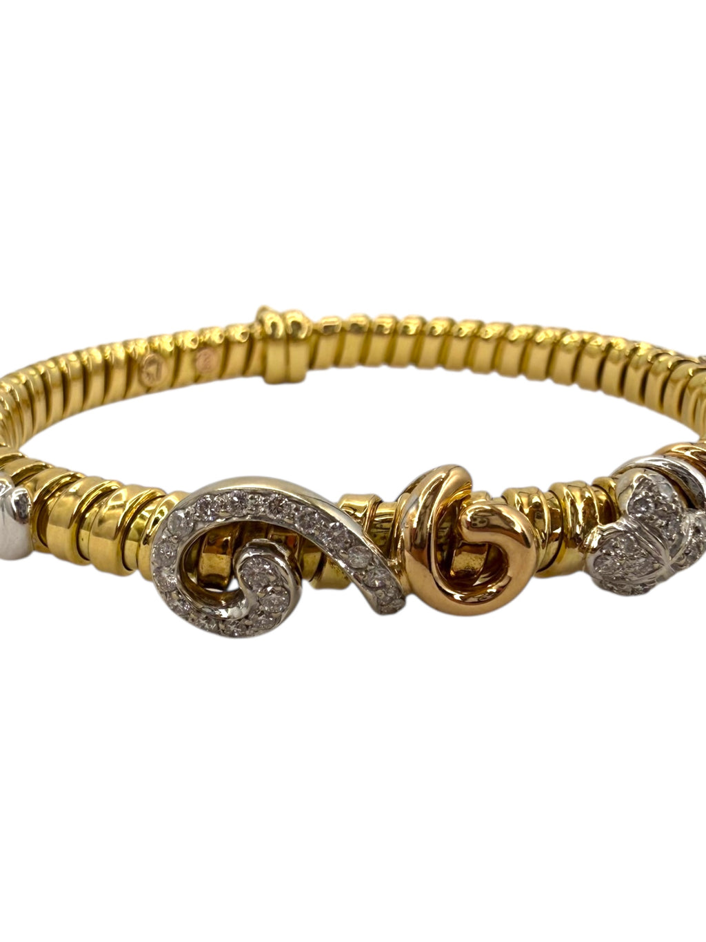 18k Swirly Tubogas Bracelet