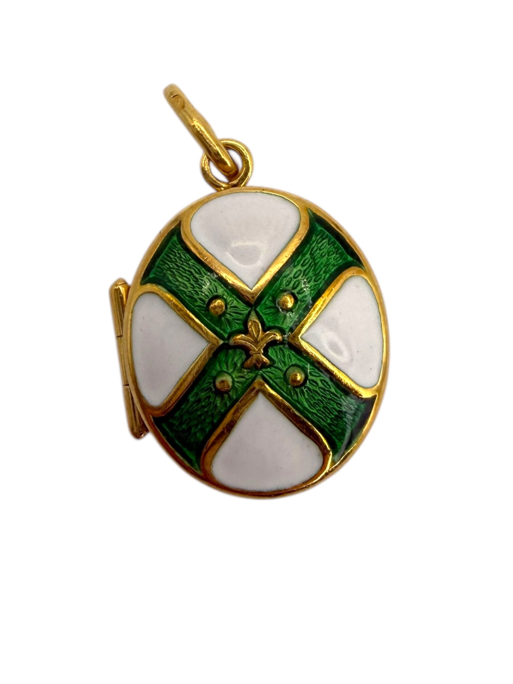 18k Enamel Locket