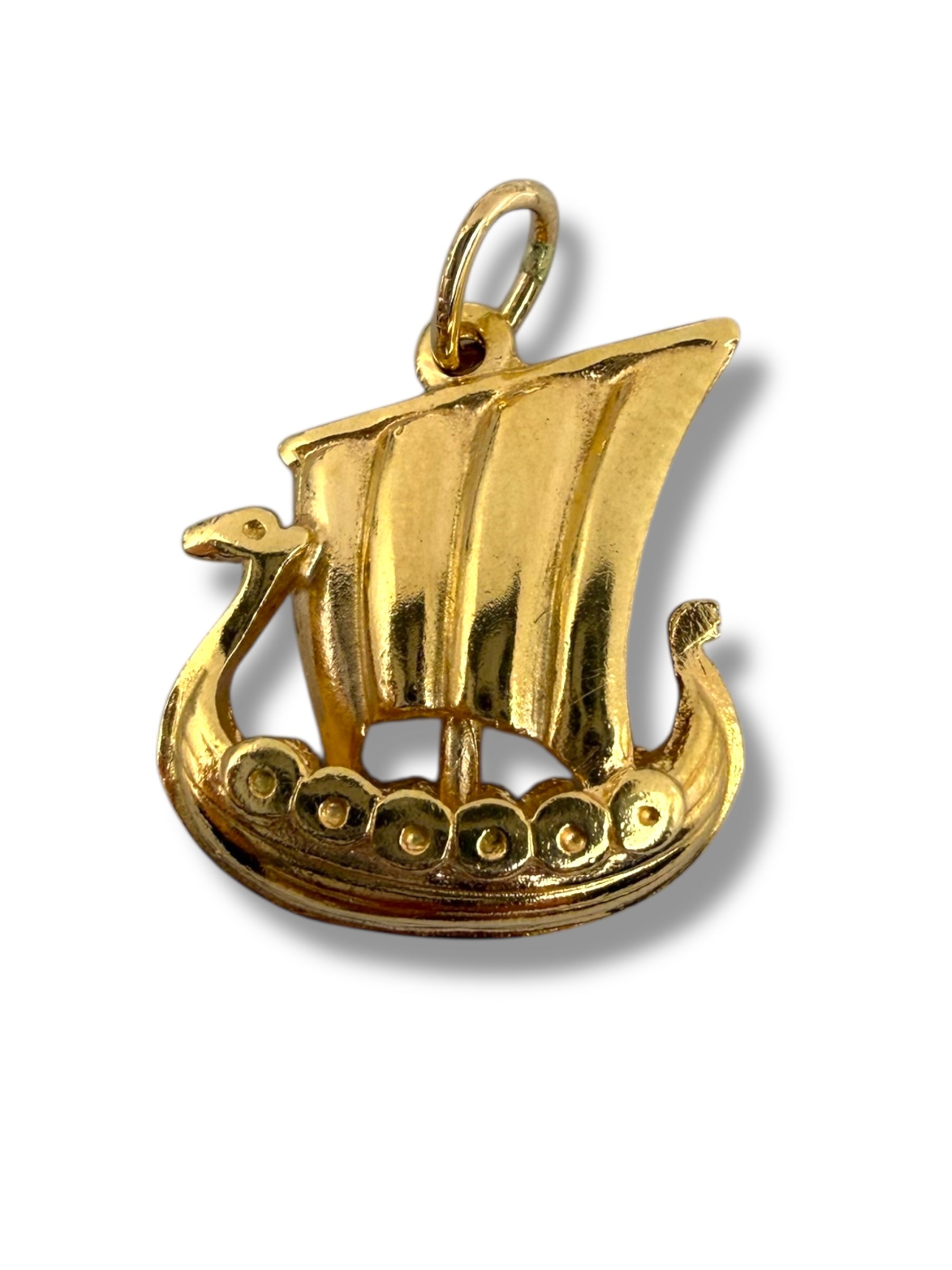 14k Viking Ship Charm