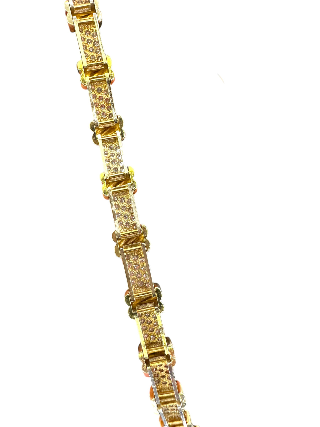 14k Two-Tone Diamond Knot Bracelet