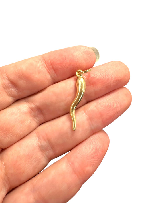 14k Cornicello Horn Charm