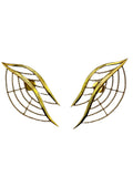 18k Leaf Statement Earrings