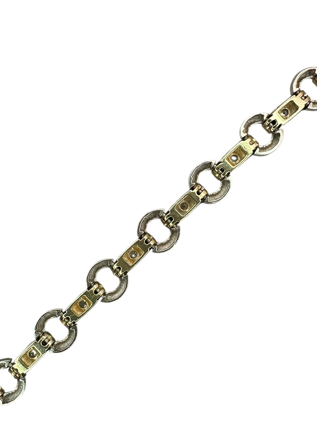 14k Two Tone Diamond Bracelet