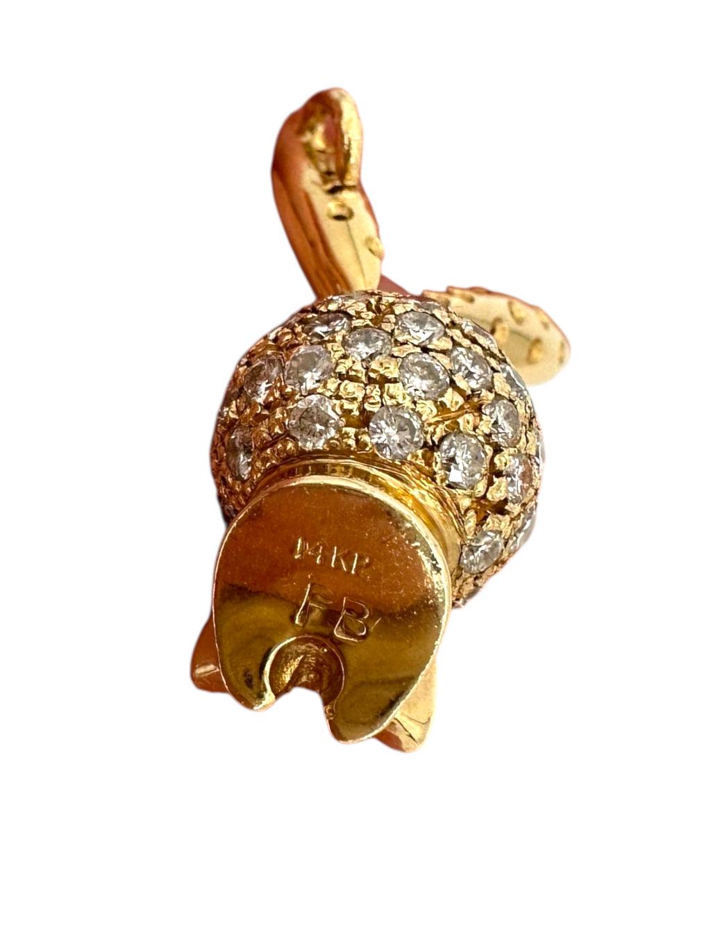 14k Diamond Playboy Bunny Pendant