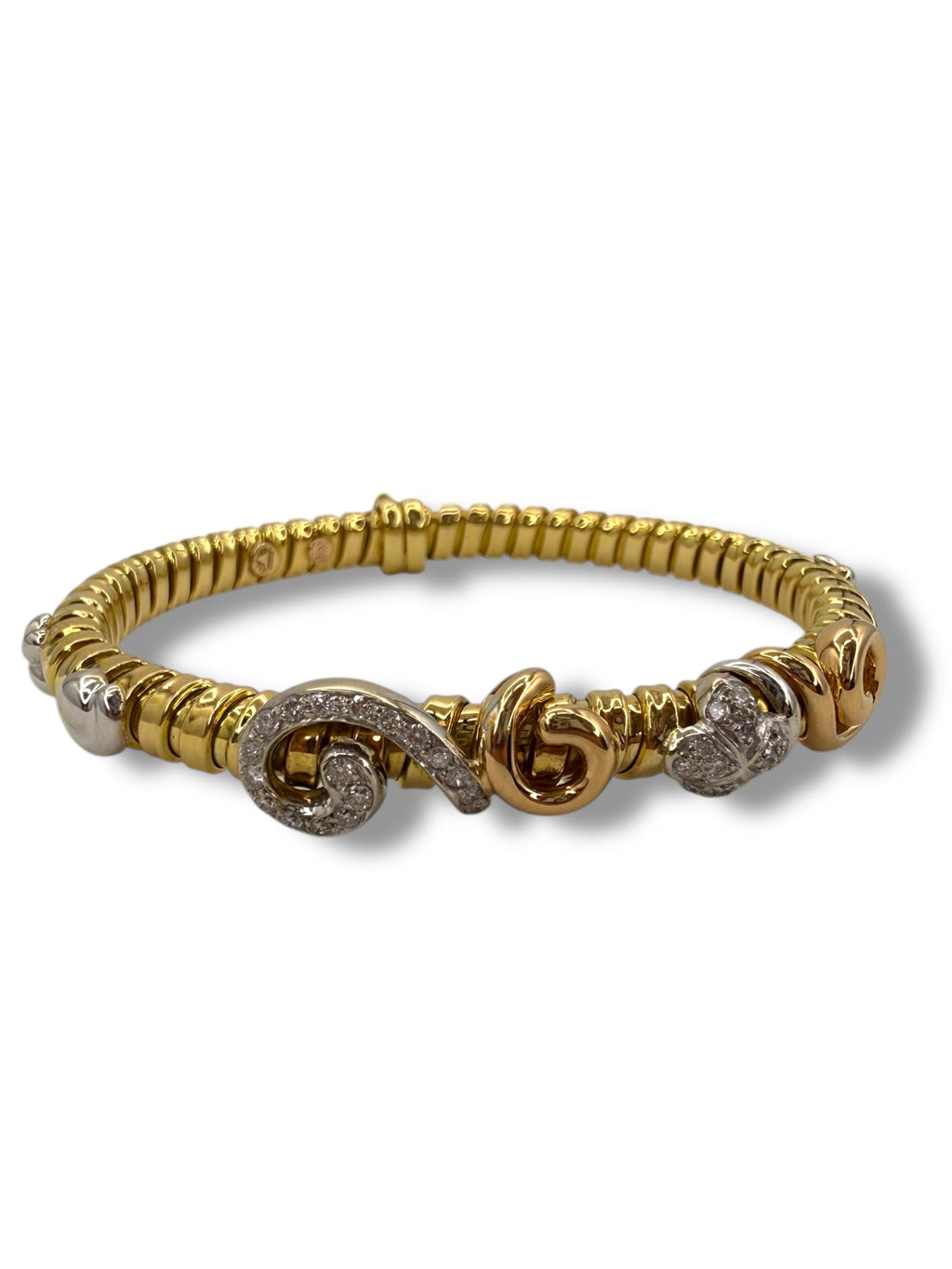 18k Swirly Tubogas Bracelet