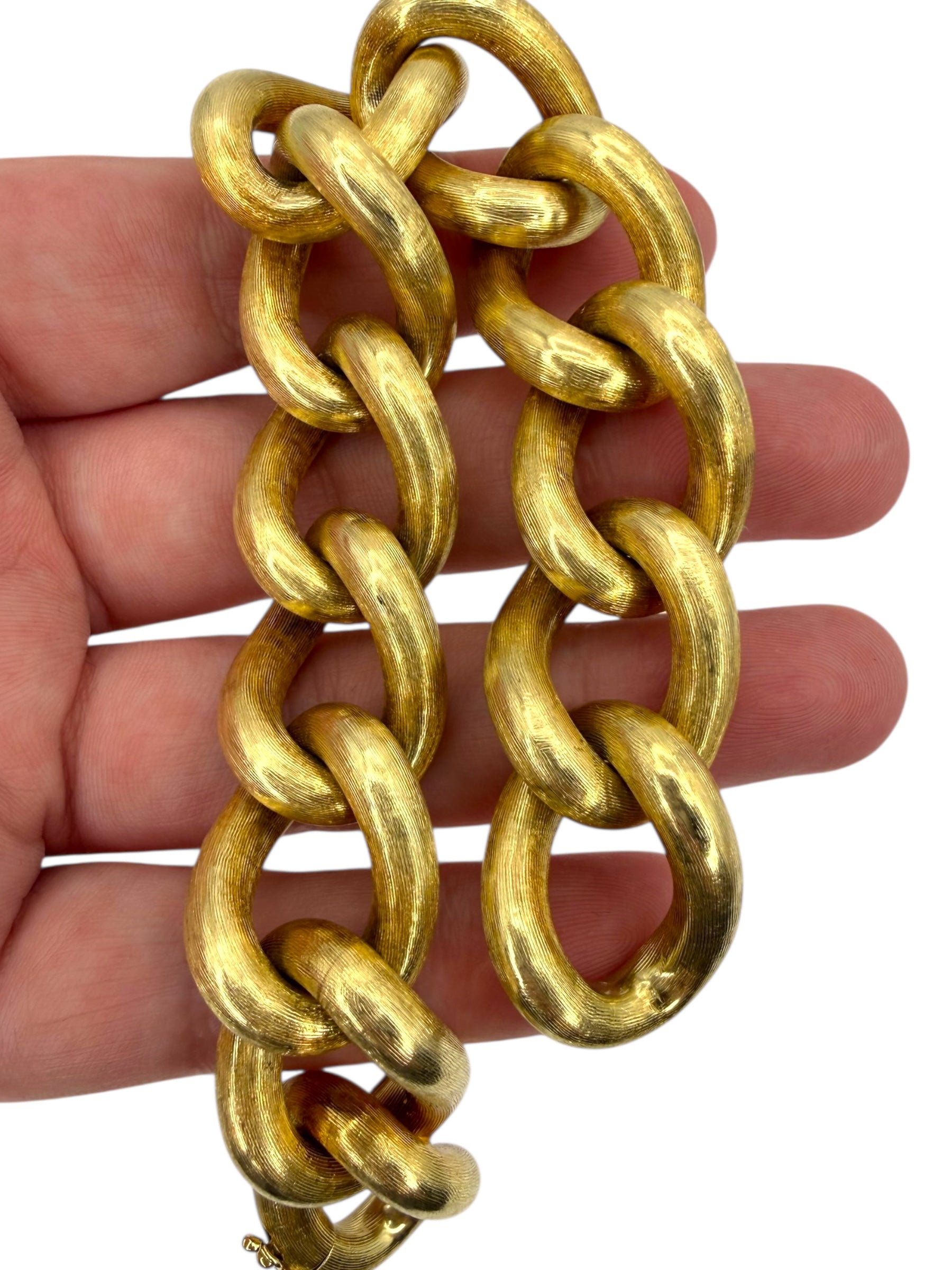 14k Chunky Puffed Curb Bracelet