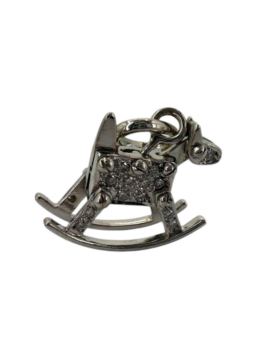 18k Diamond Rocking Horse Charm