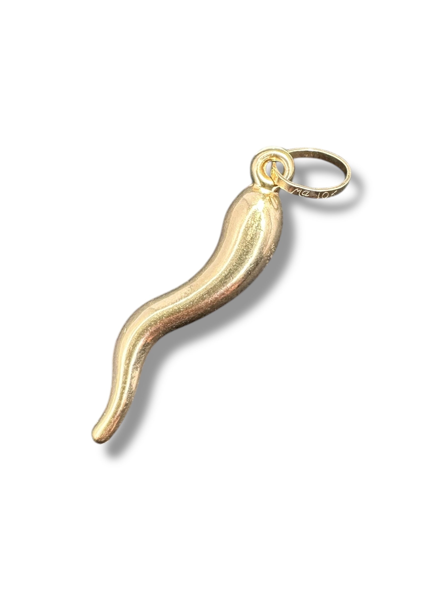 14k Cornicello Horn Charm