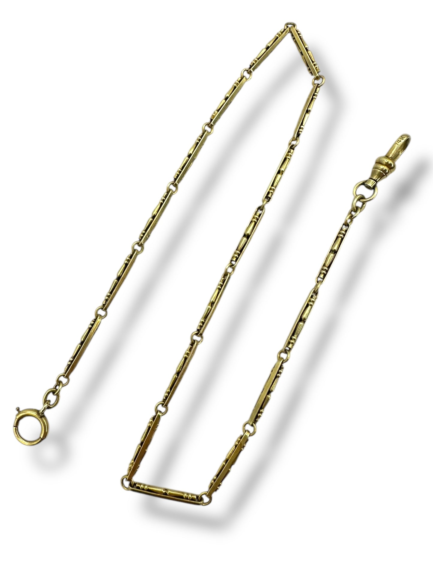 14k Chair Leg Link Watch Chain