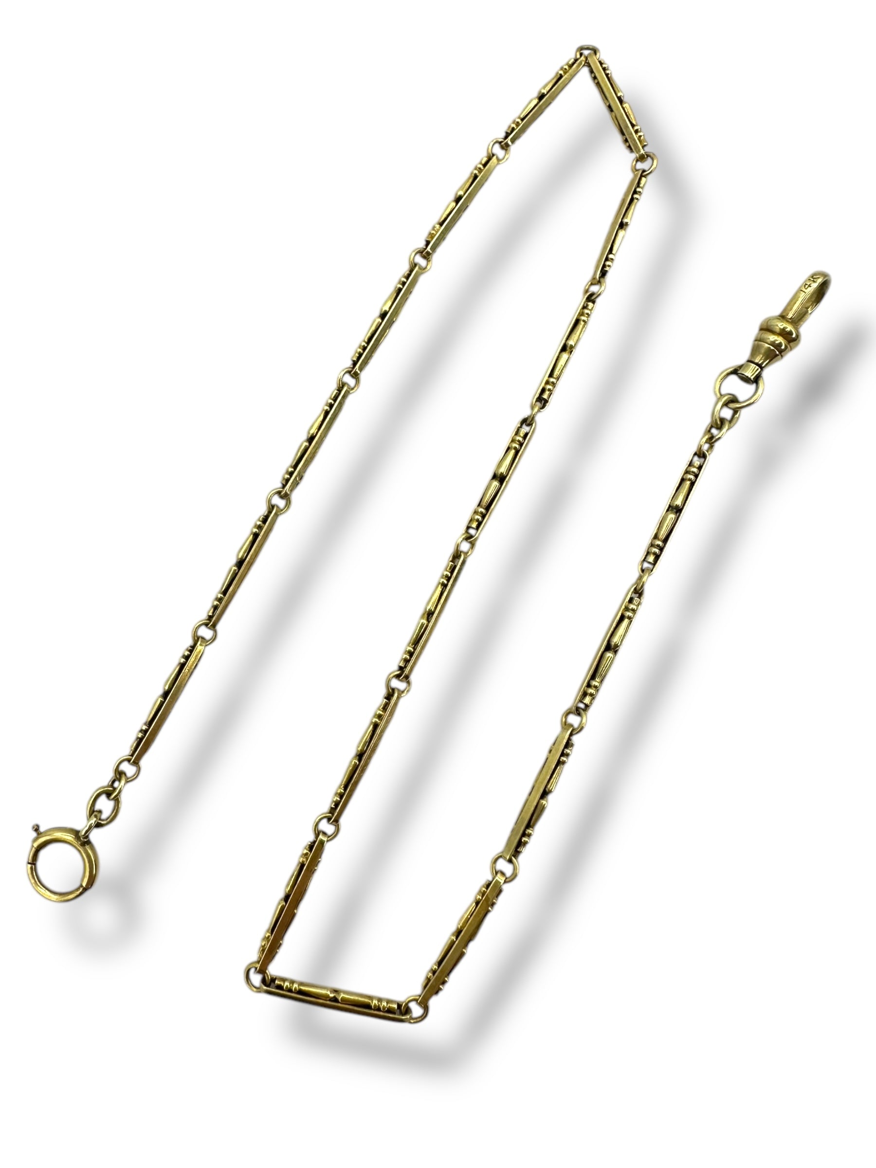 14k Chair Leg Link Watch Chain