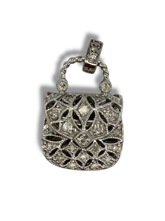 14k Diamond Purse Charm
