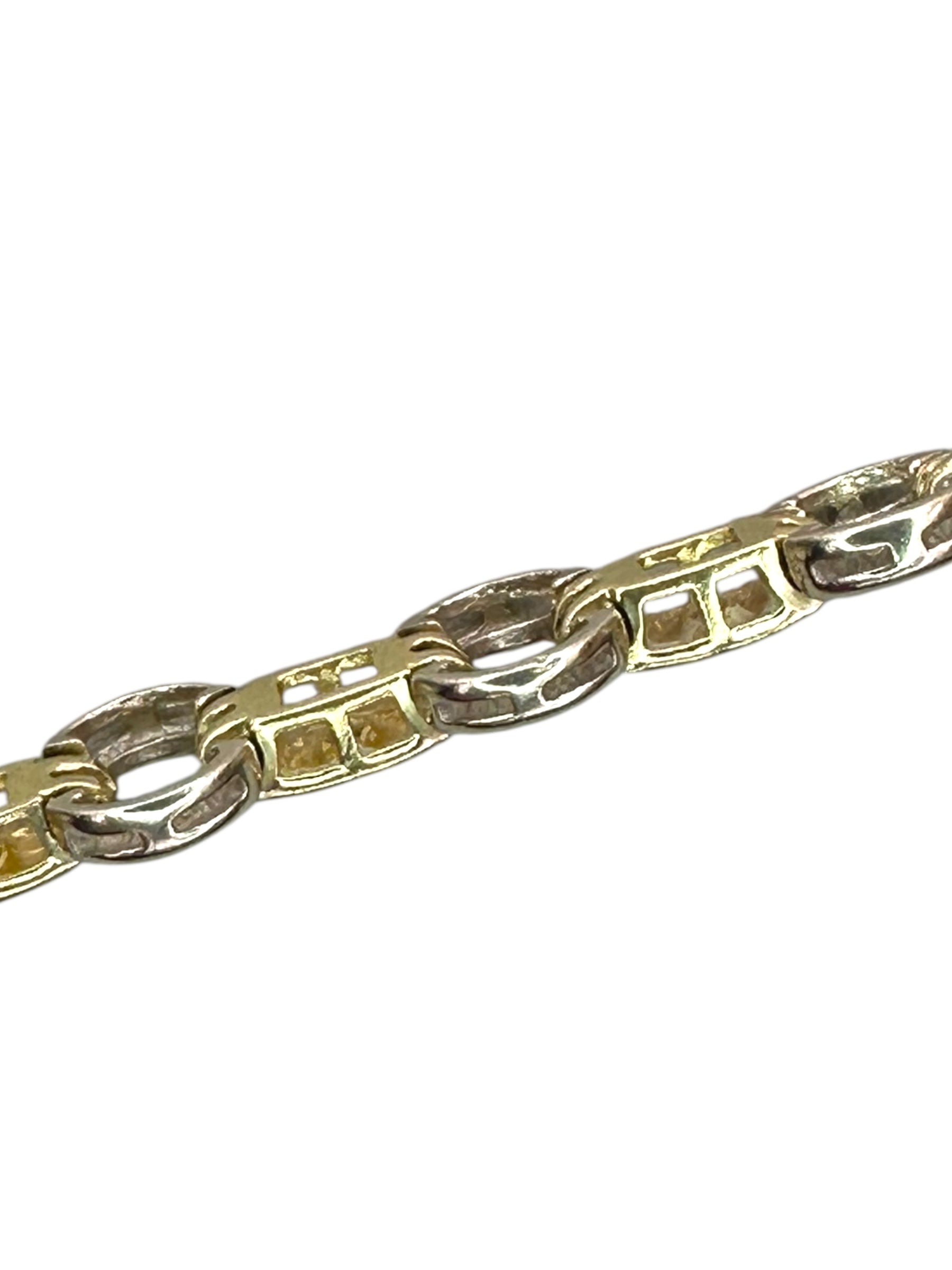14k Two Tone Diamond Bracelet