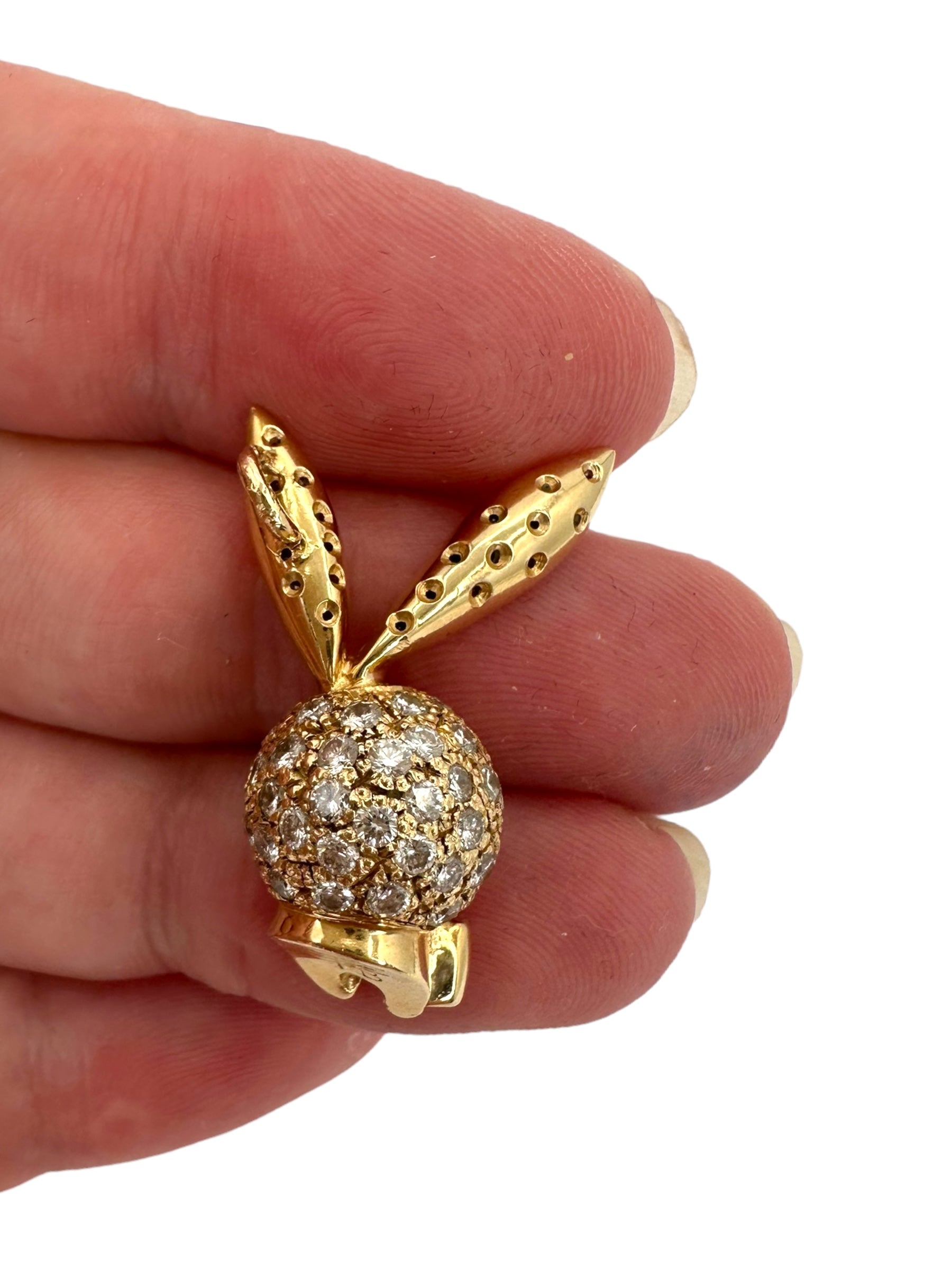 14k Diamond Playboy Bunny Pendant