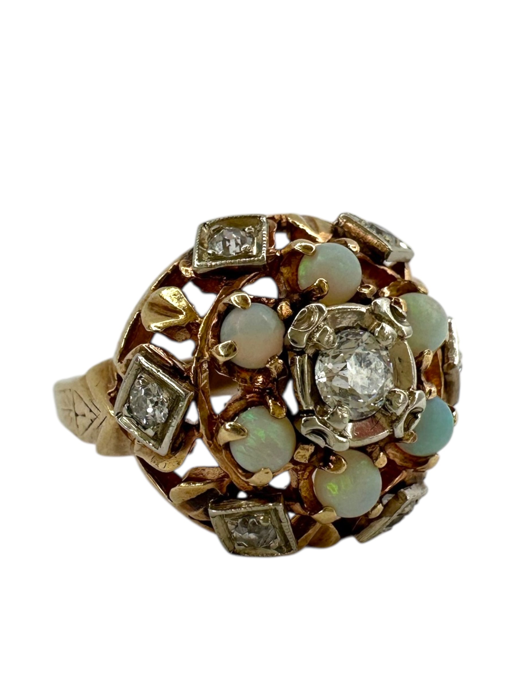 14k Opal Diamond Ring
