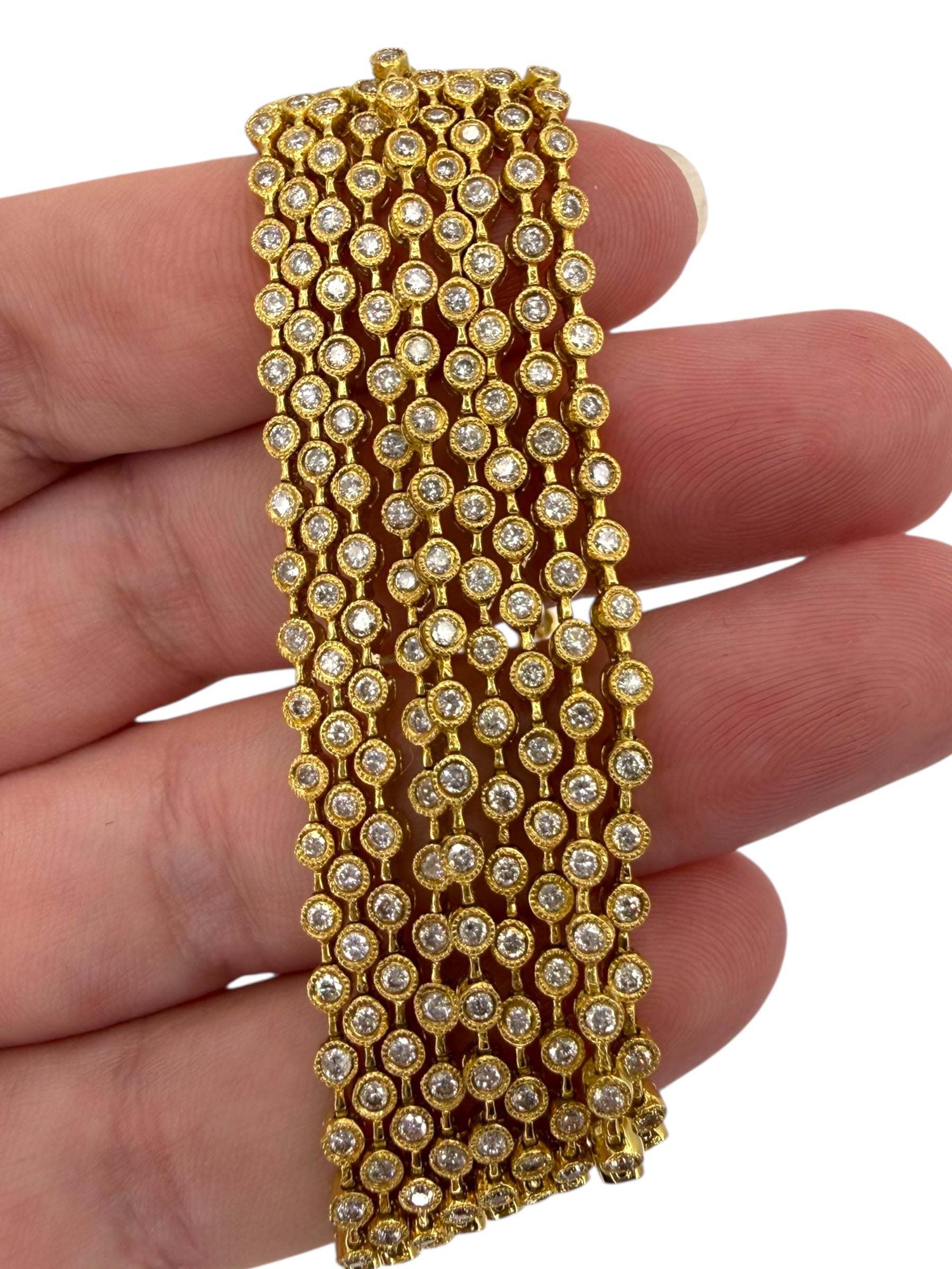 18k Multi-Strand Diamond Bracelet