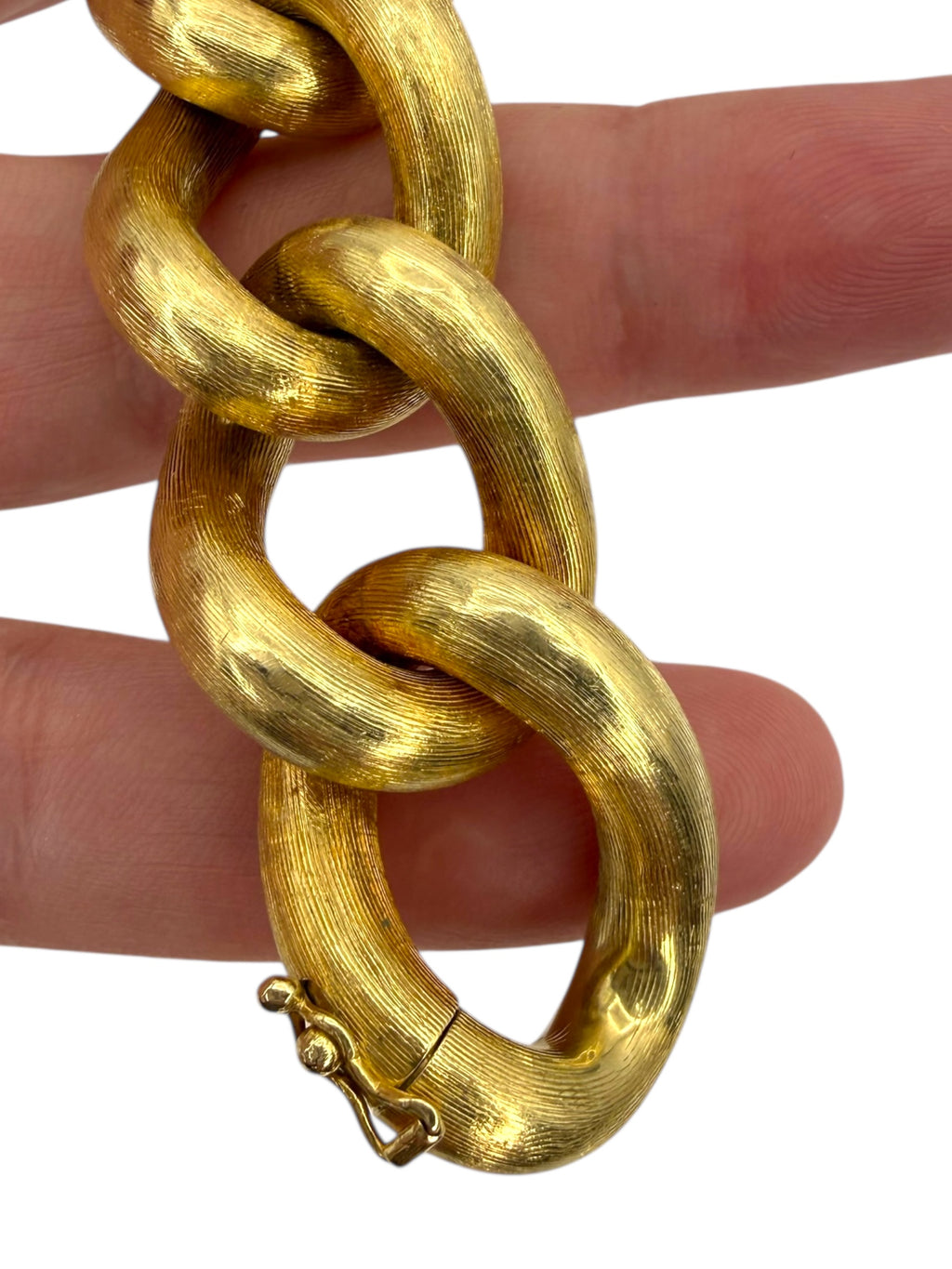 14k Chunky Puffed Curb Bracelet