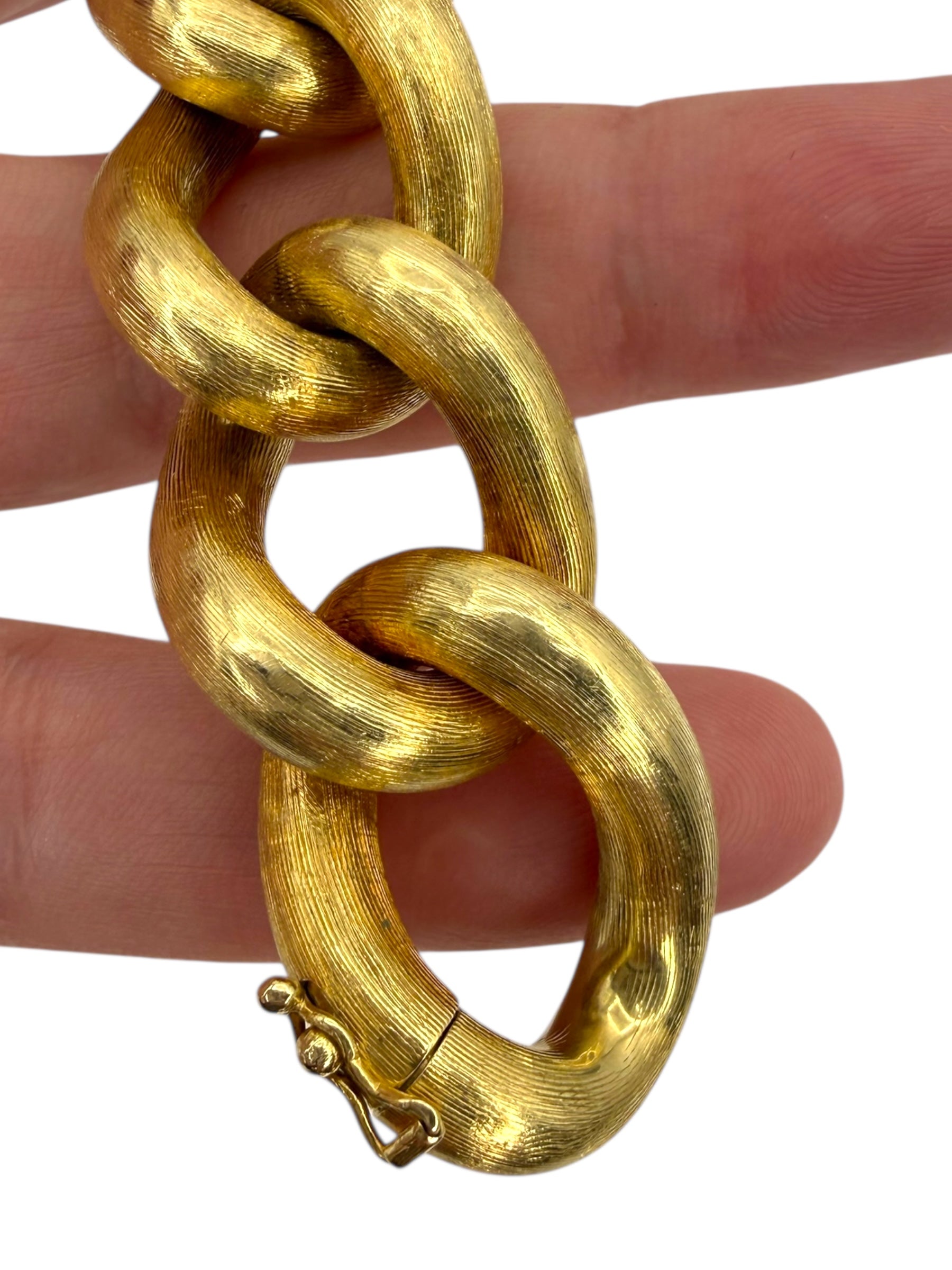 14k Chunky Puffed Curb Bracelet