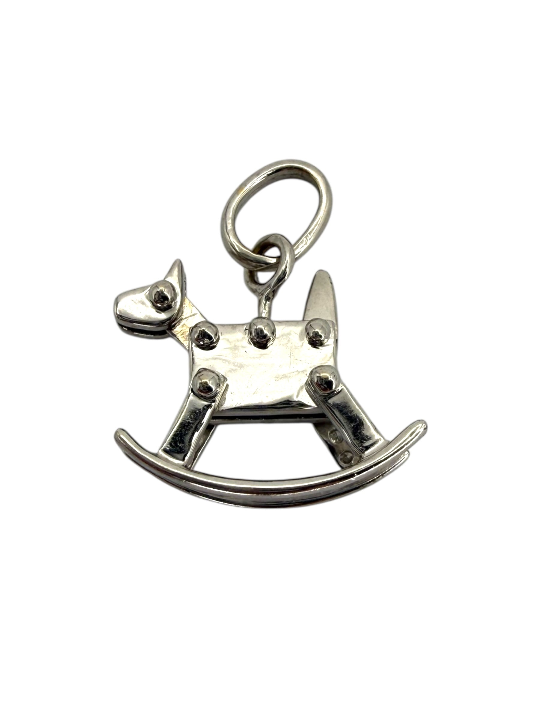 18k Diamond Rocking Horse Charm
